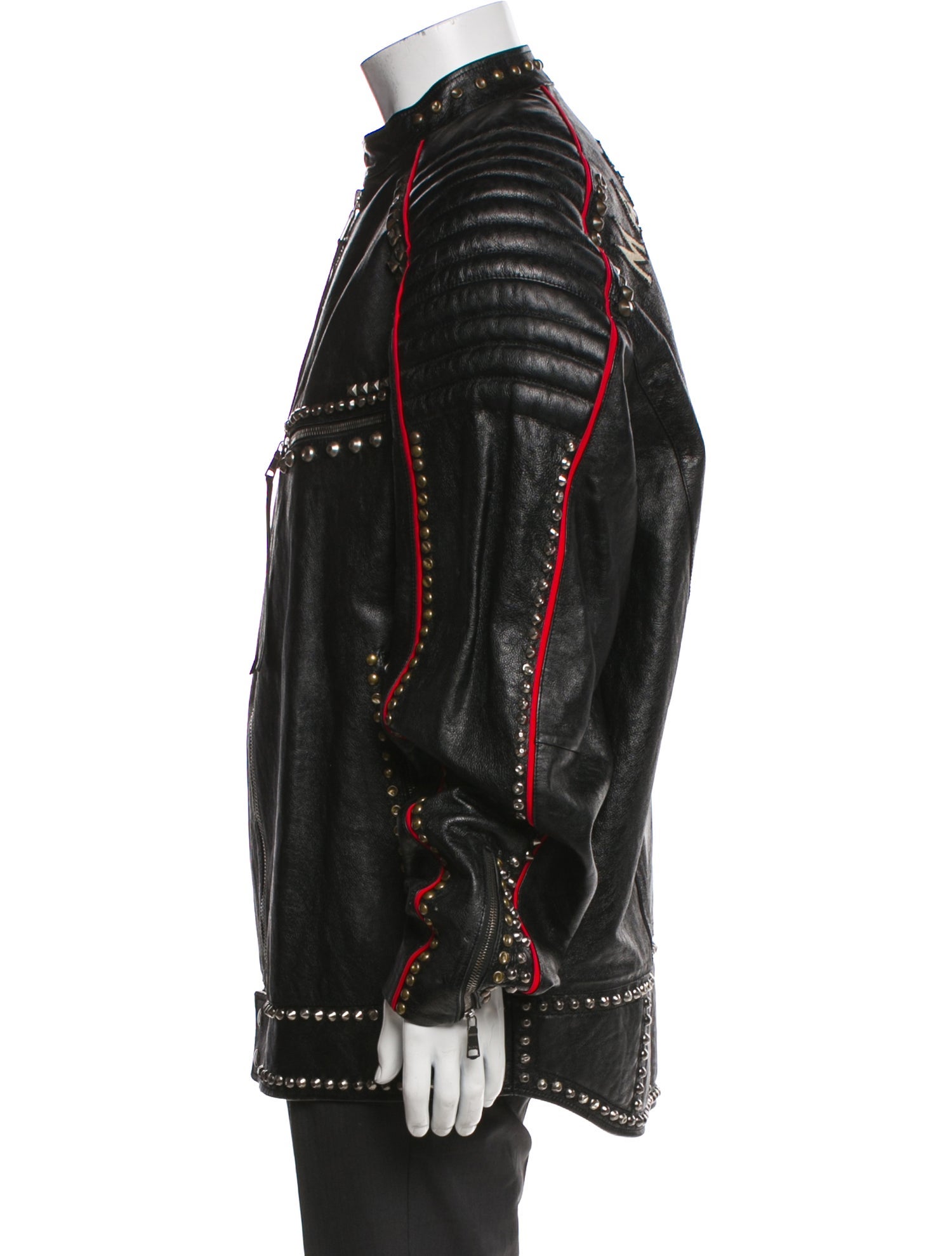 Gucci Magnetismo Tiger Head Accent Moto Jacket