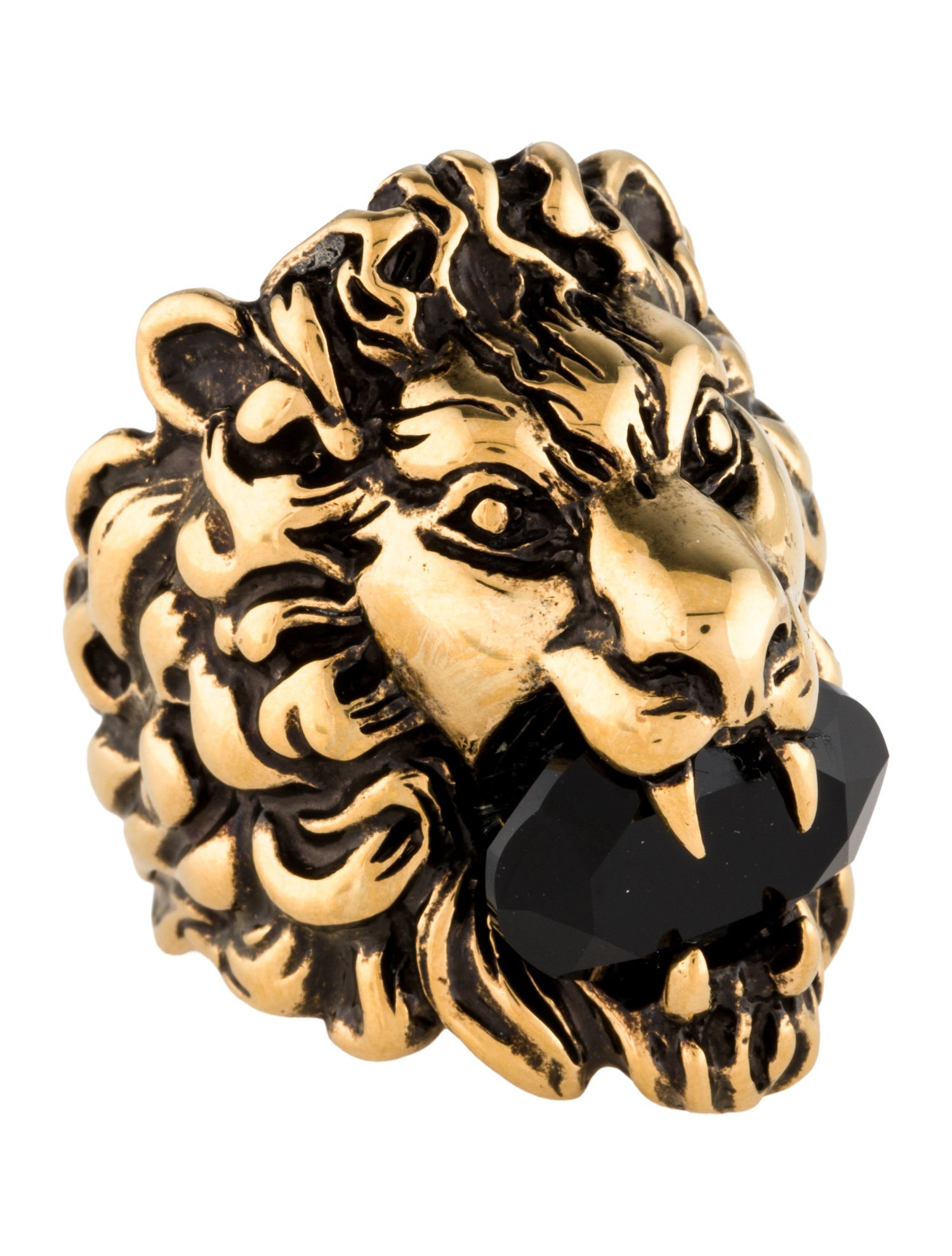 Gucci Crystal Lion Head Ring