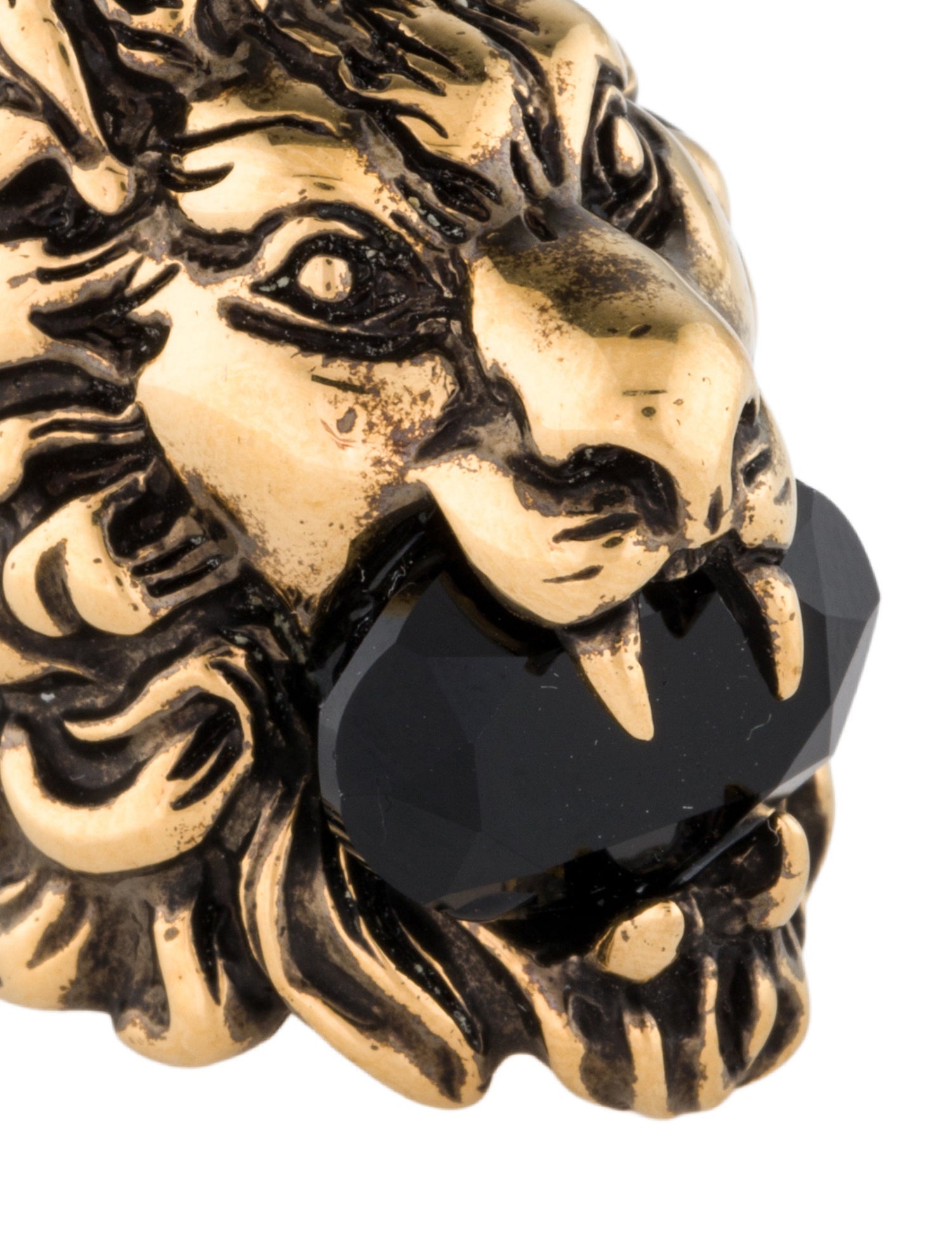 Gucci Crystal Lion Head Ring