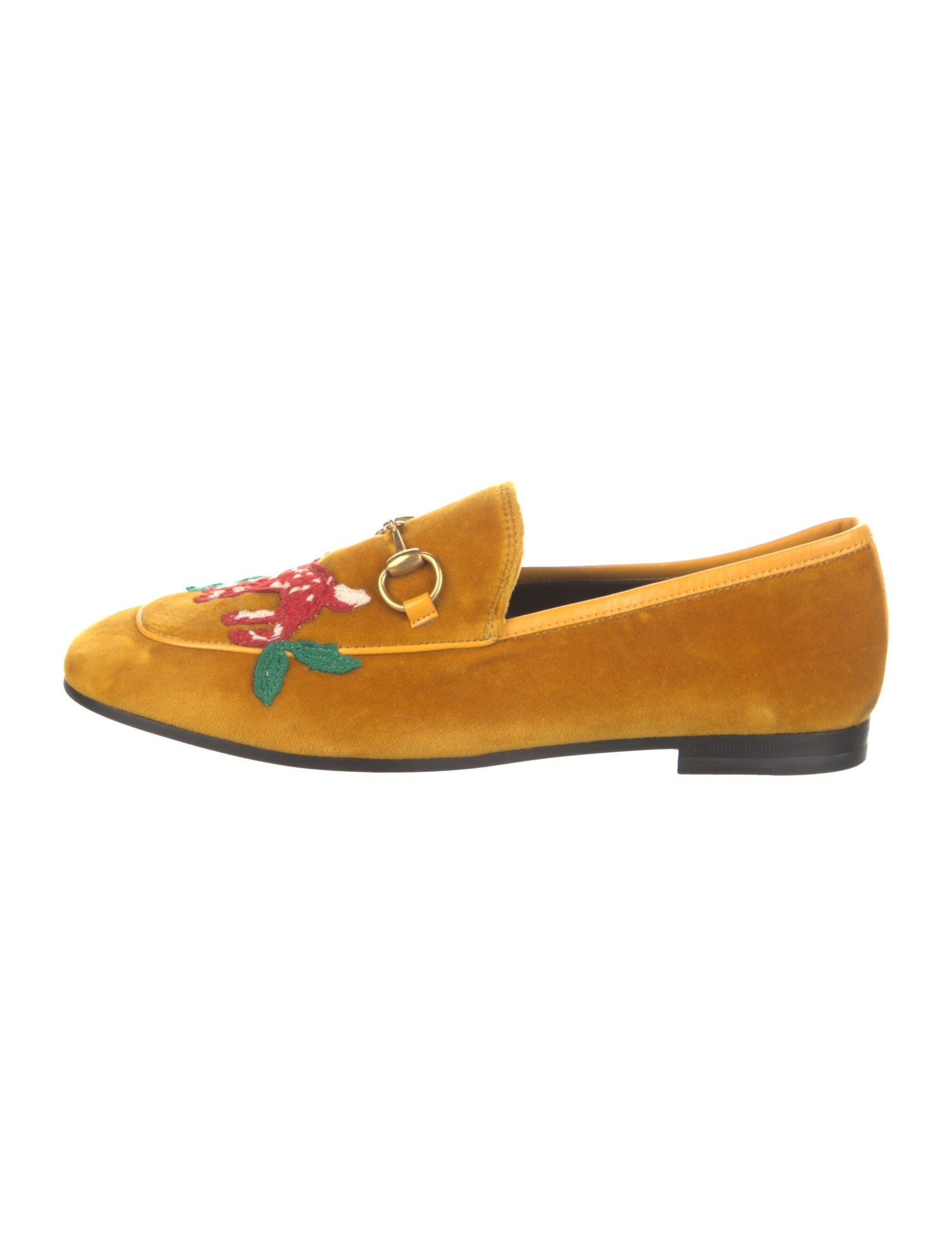 Gucci Horsebit Accent Velvet Loafers