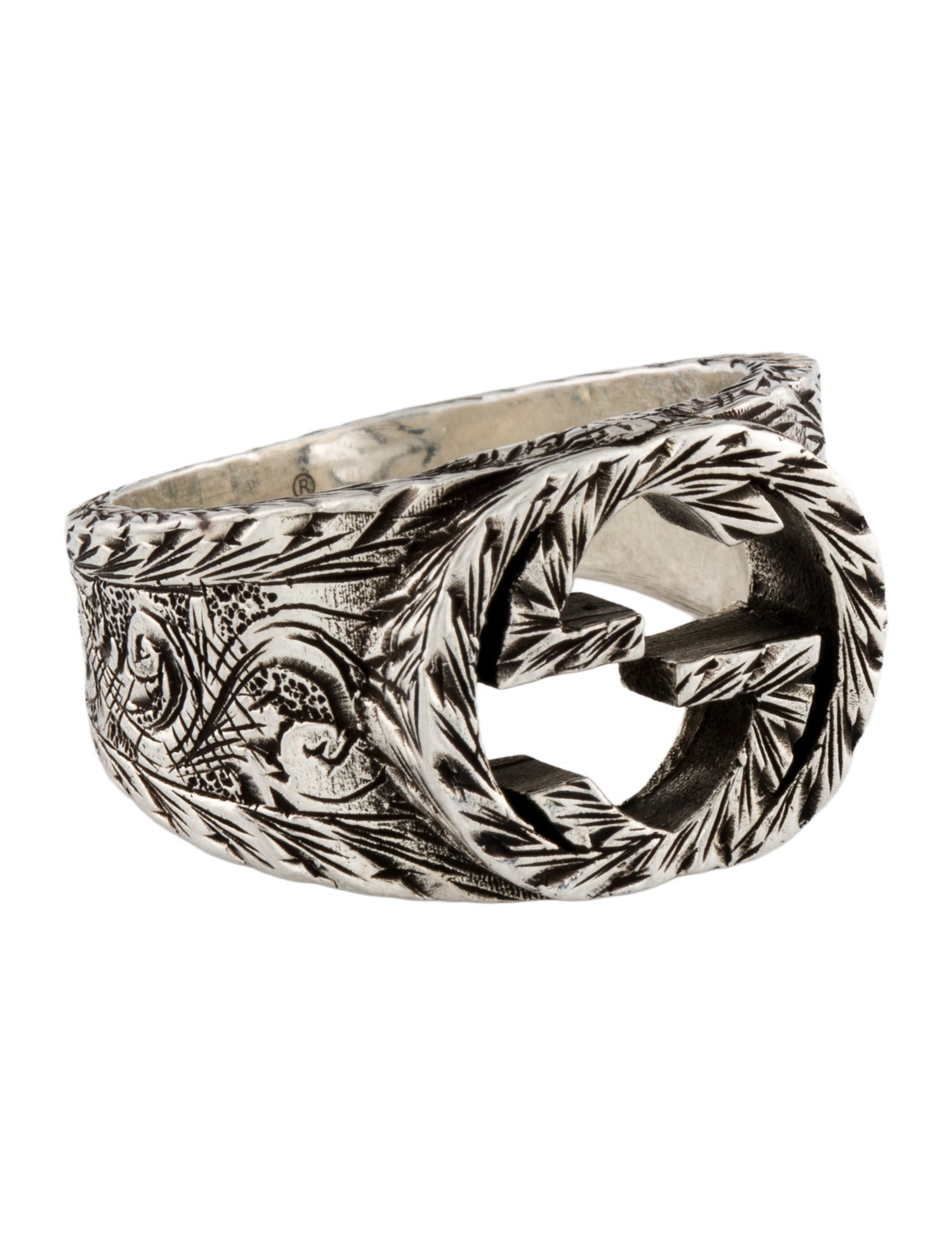 Gucci Interlocking G Paisley Ring