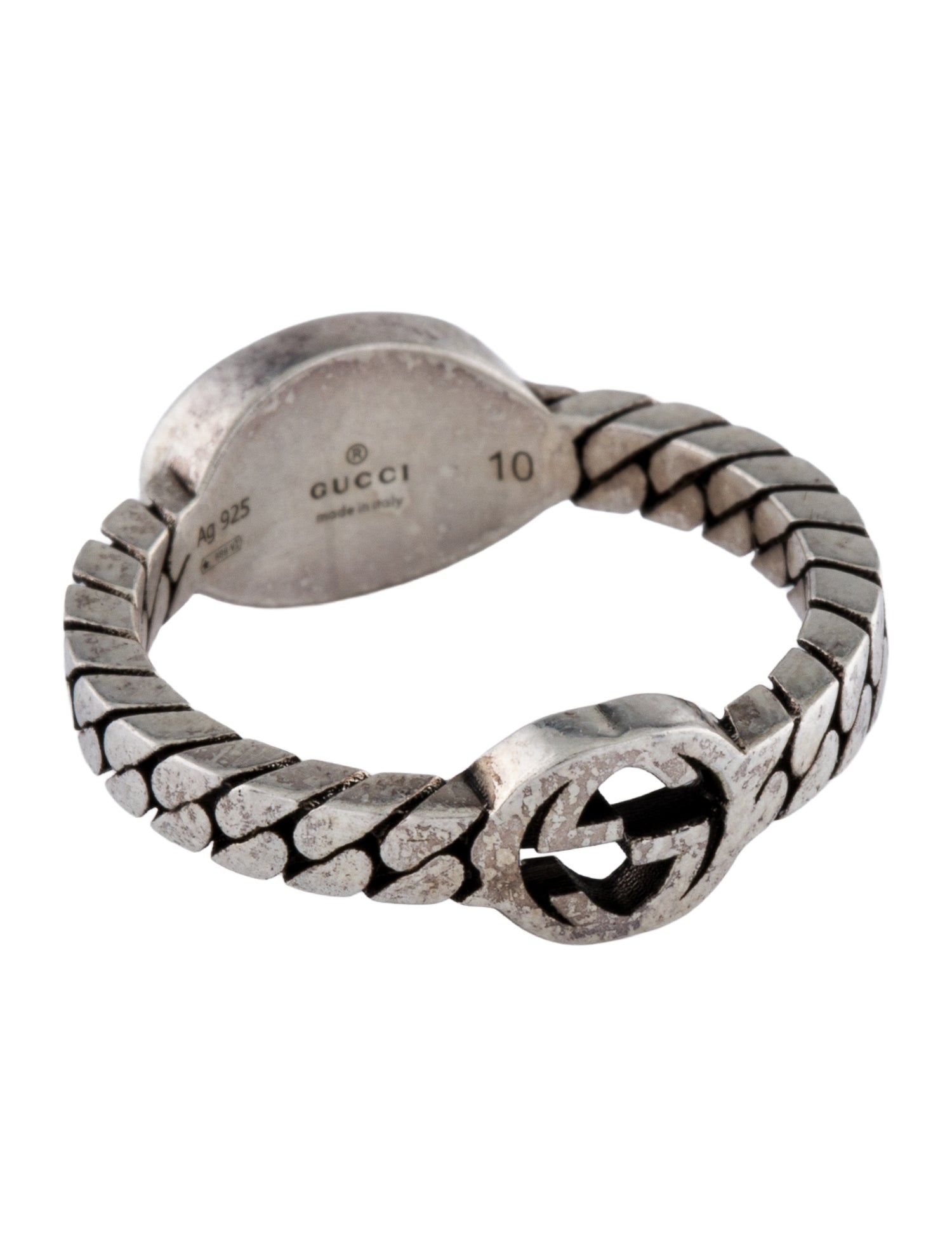 Gucci Enamel Gourmette Interlocking G Band