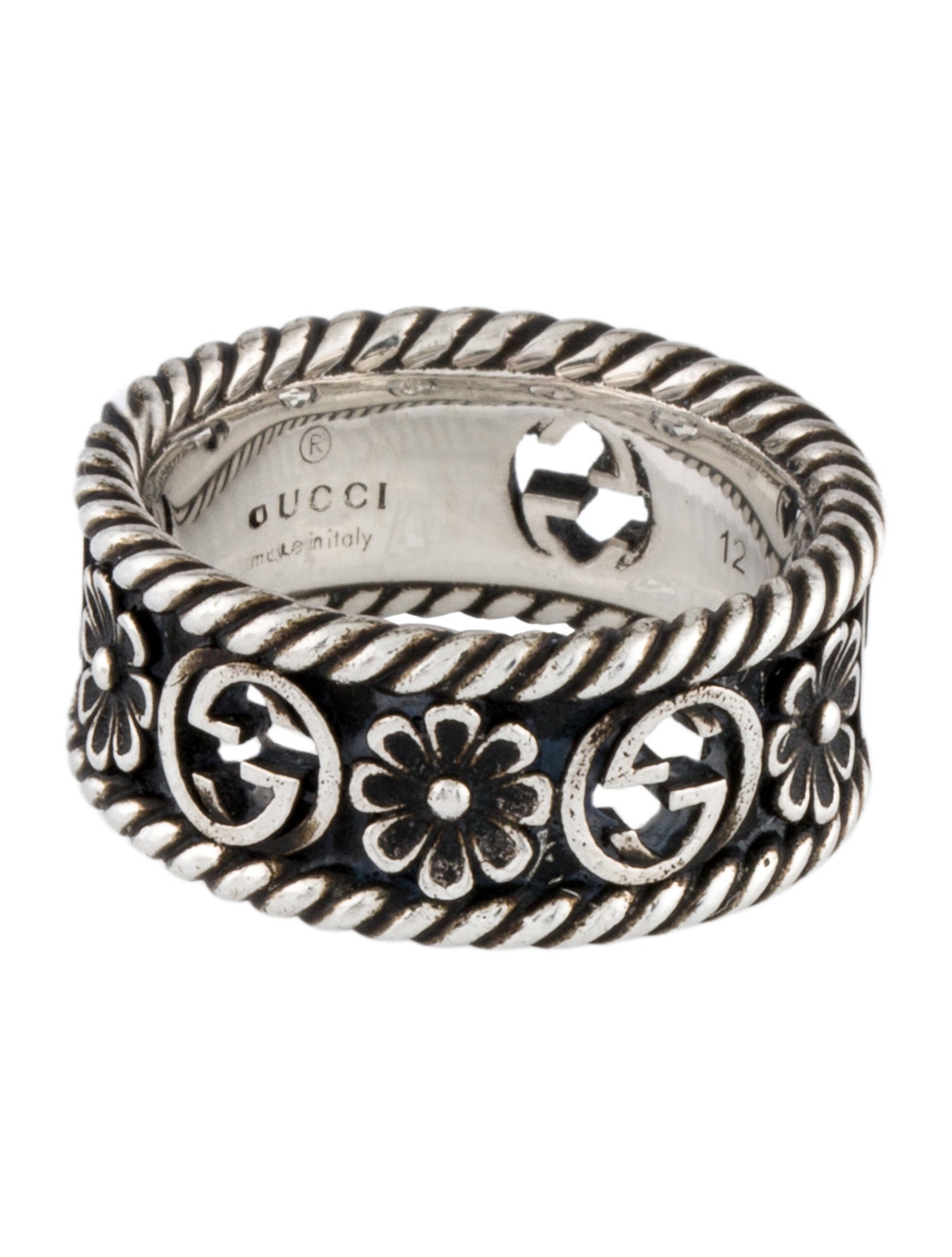 Gucci GG Flower Band Ring