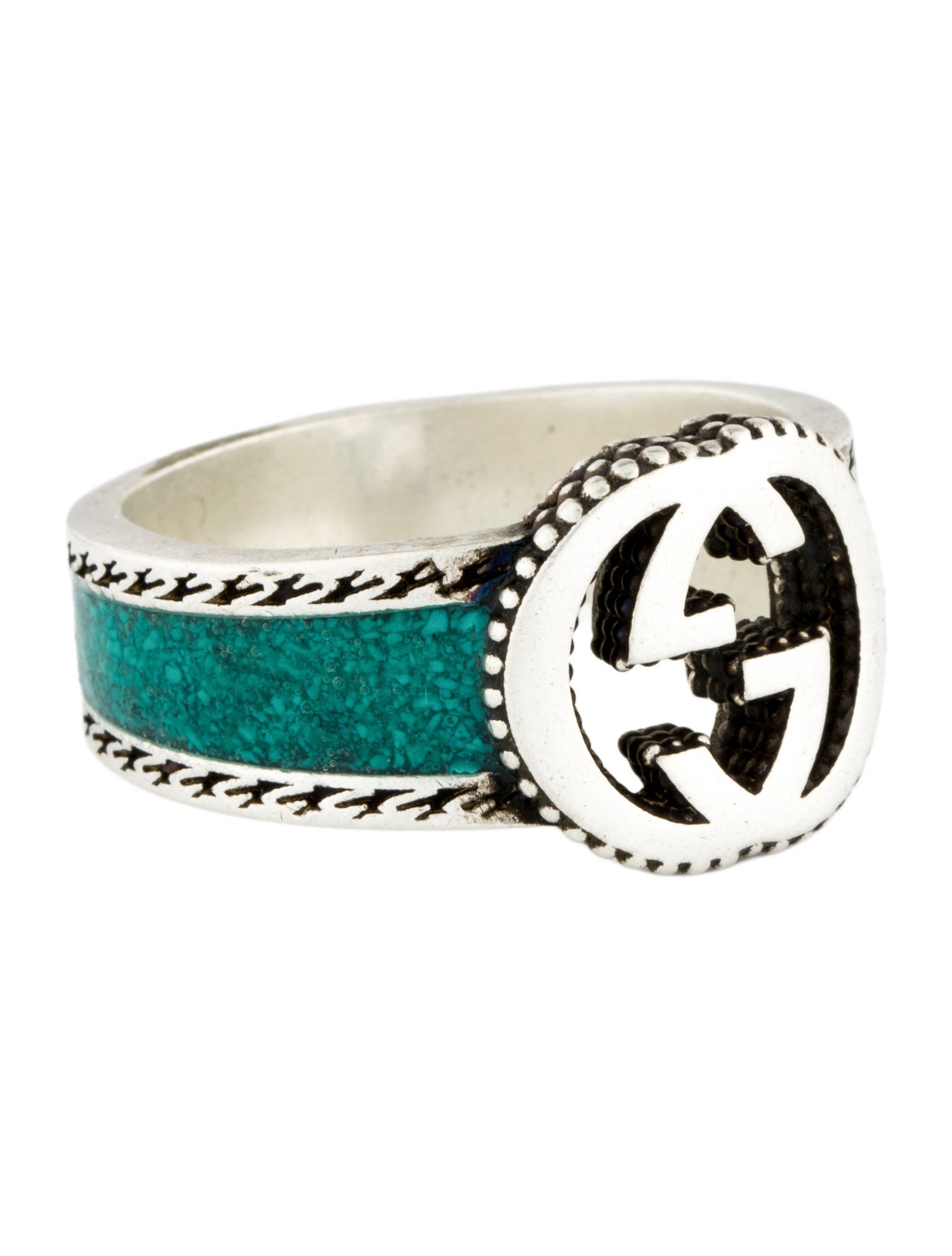 Gucci Enamel Interlocking G Ring