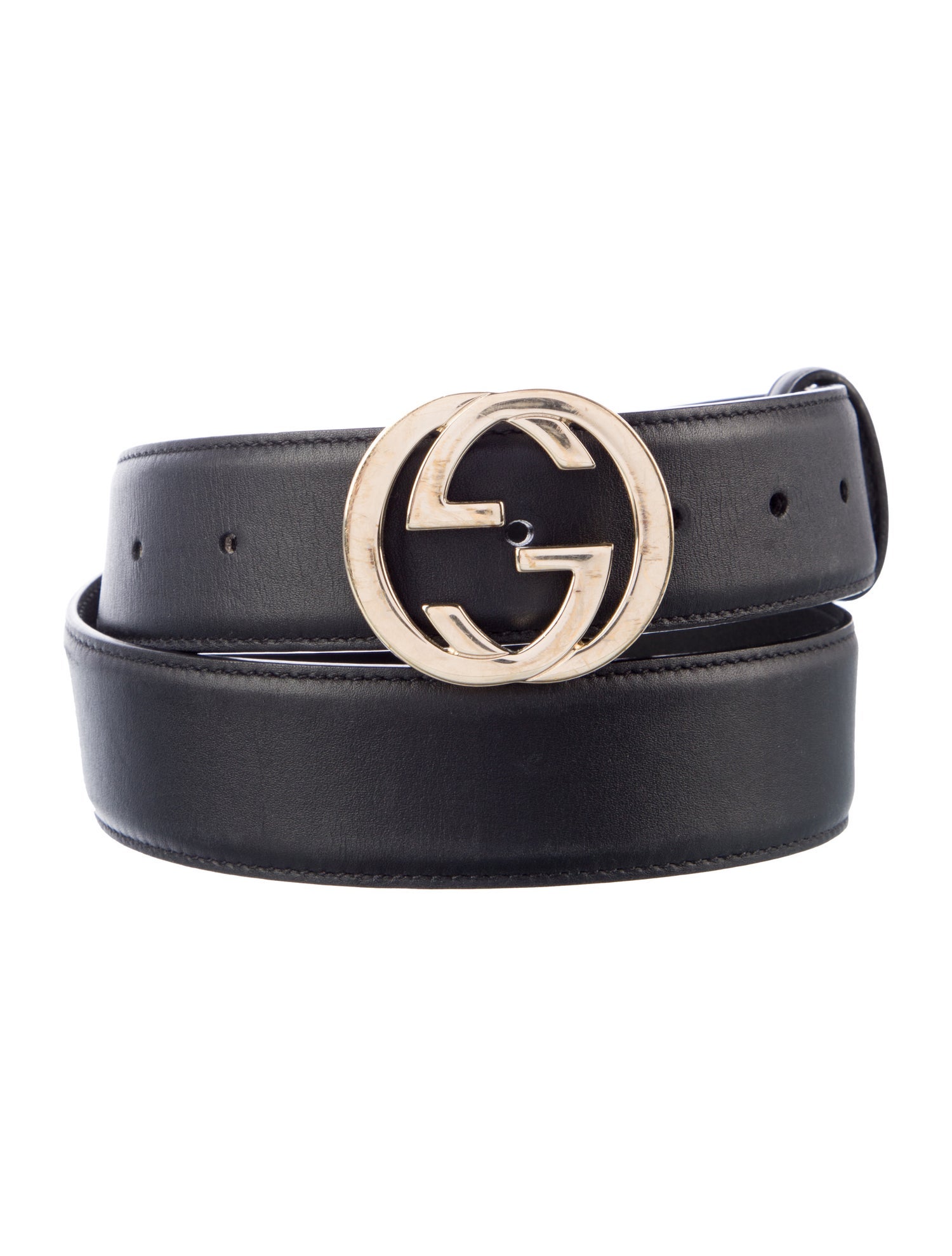 Gucci Interlocking G Logo Leather Belt