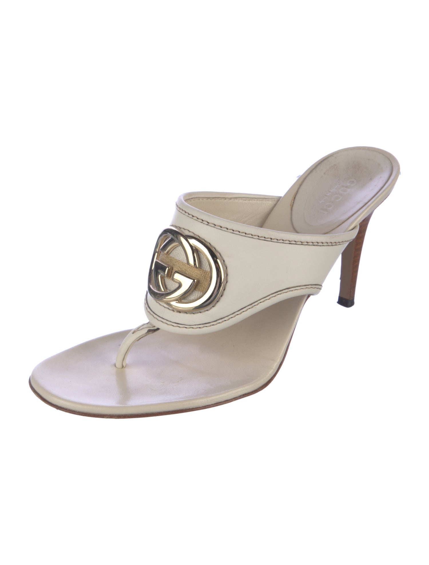 Gucci Leather Studded Accents Slides