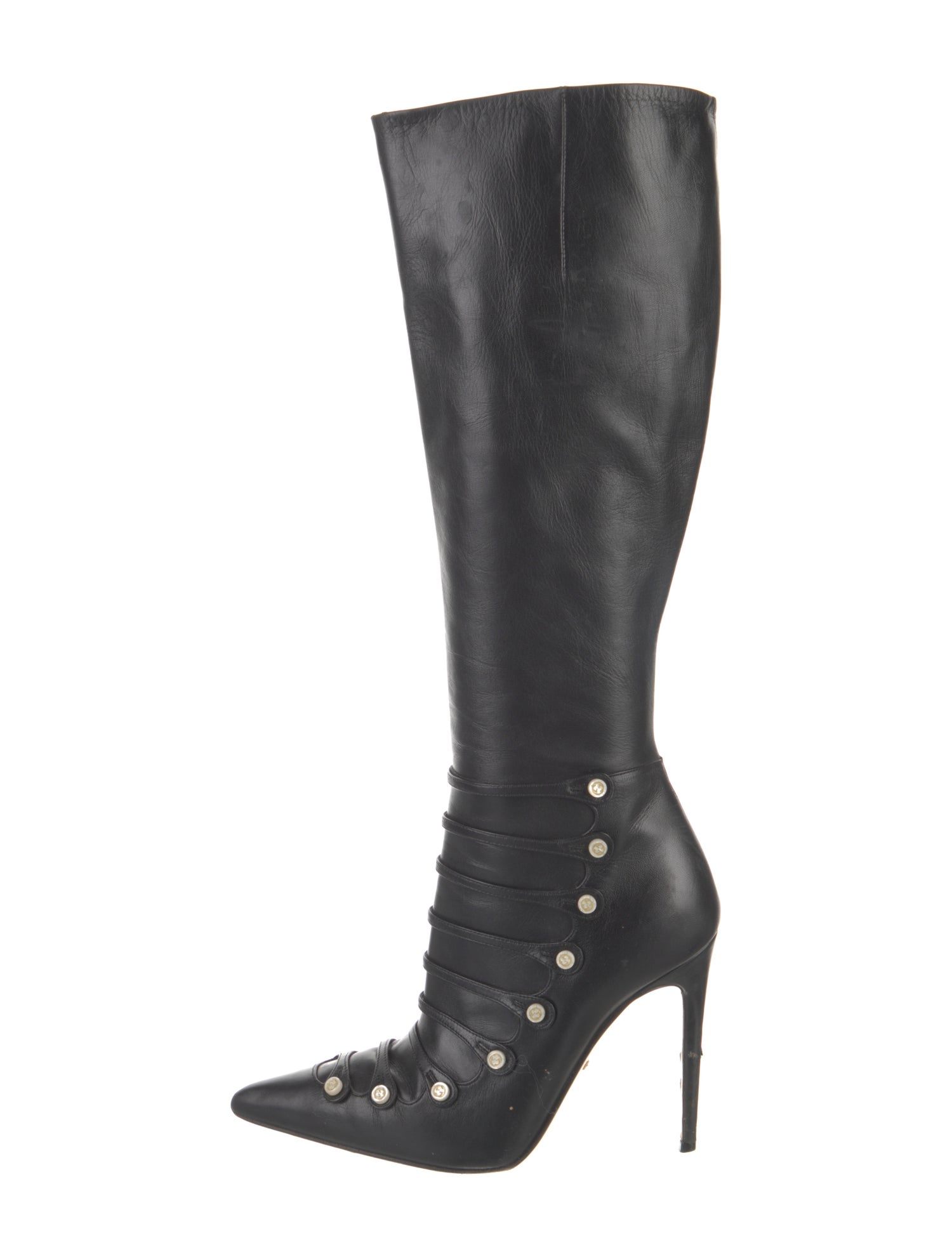 Gucci Interlocking G Logo Leather Boots