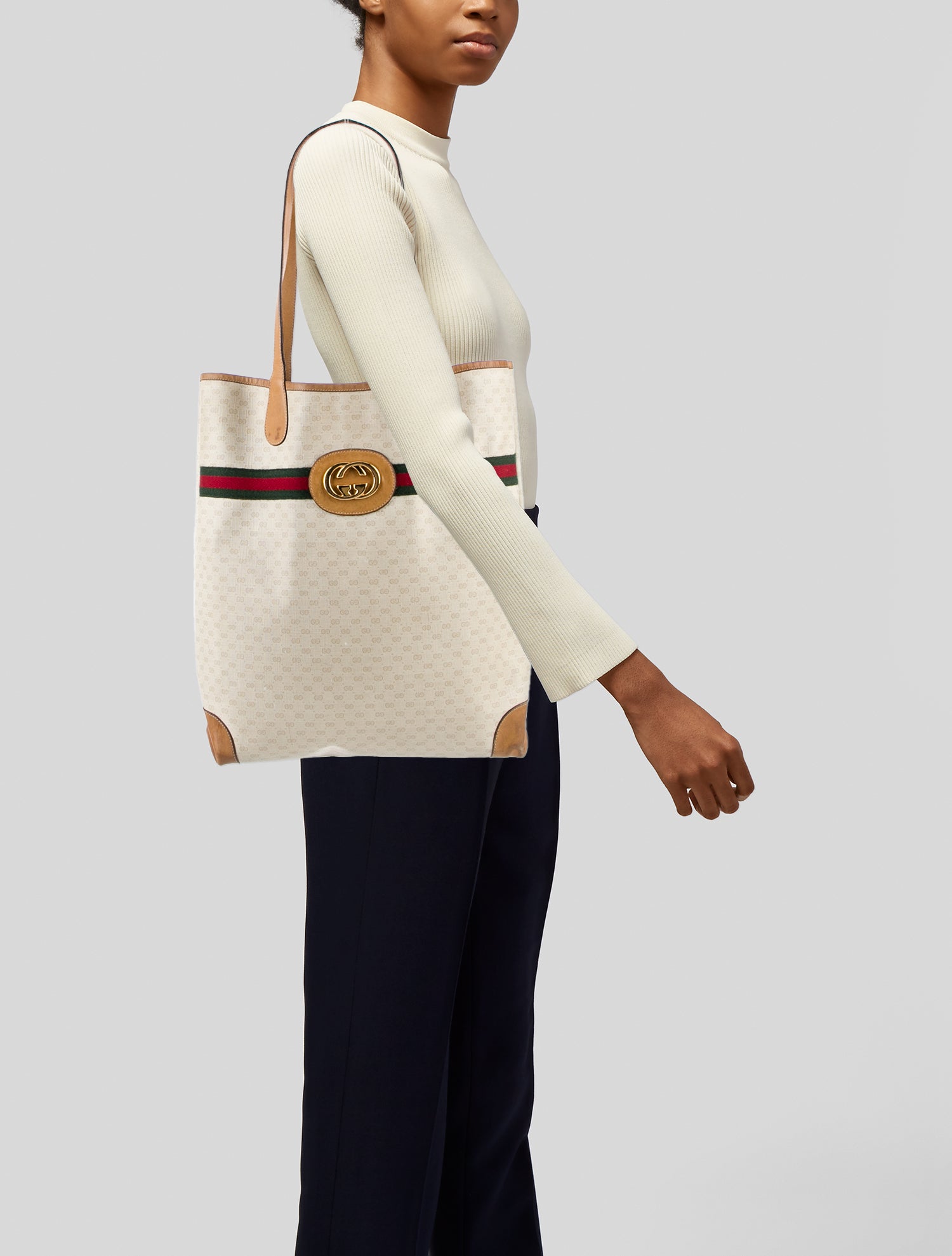 Gucci Web Bucket Bag Vintage