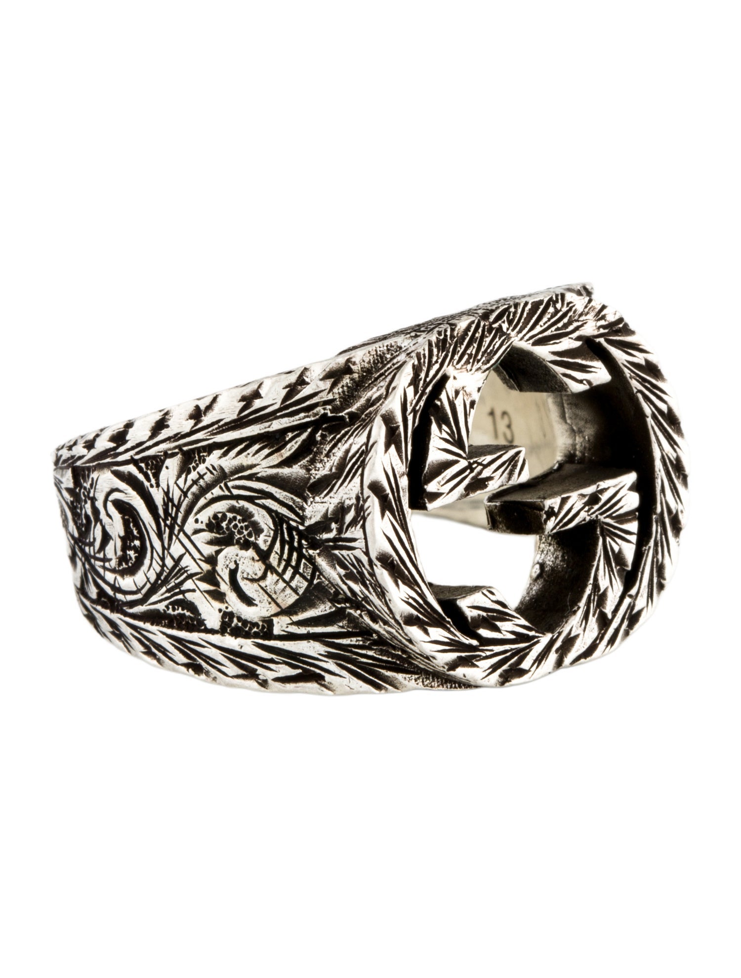 Gucci Interlocking G Paisley Ring