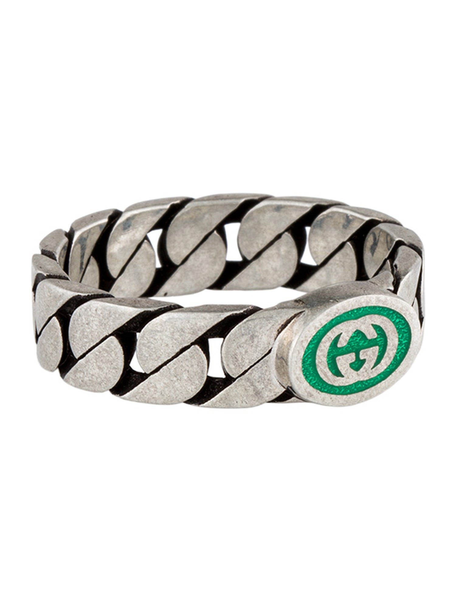 Gucci Enamel GG Link Ring