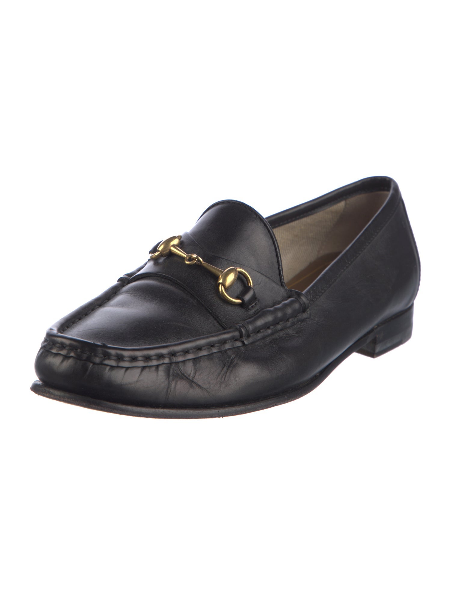 Gucci Horsebit Accent Leather Loafers