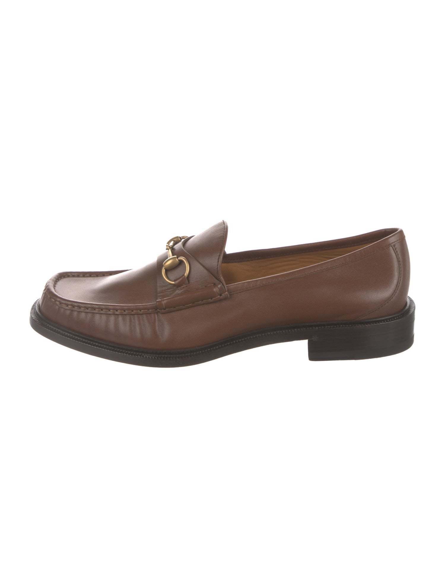 Gucci Horsebit Accent Leather Dress Loafers