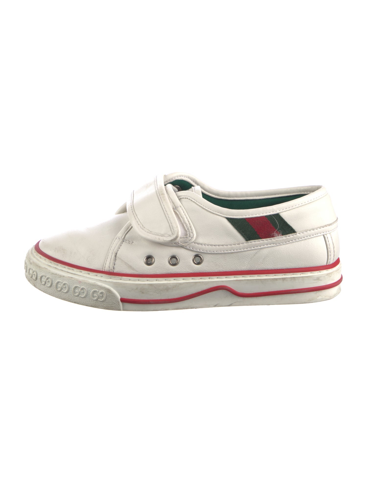 Gucci Web Accent Leather Sneakers