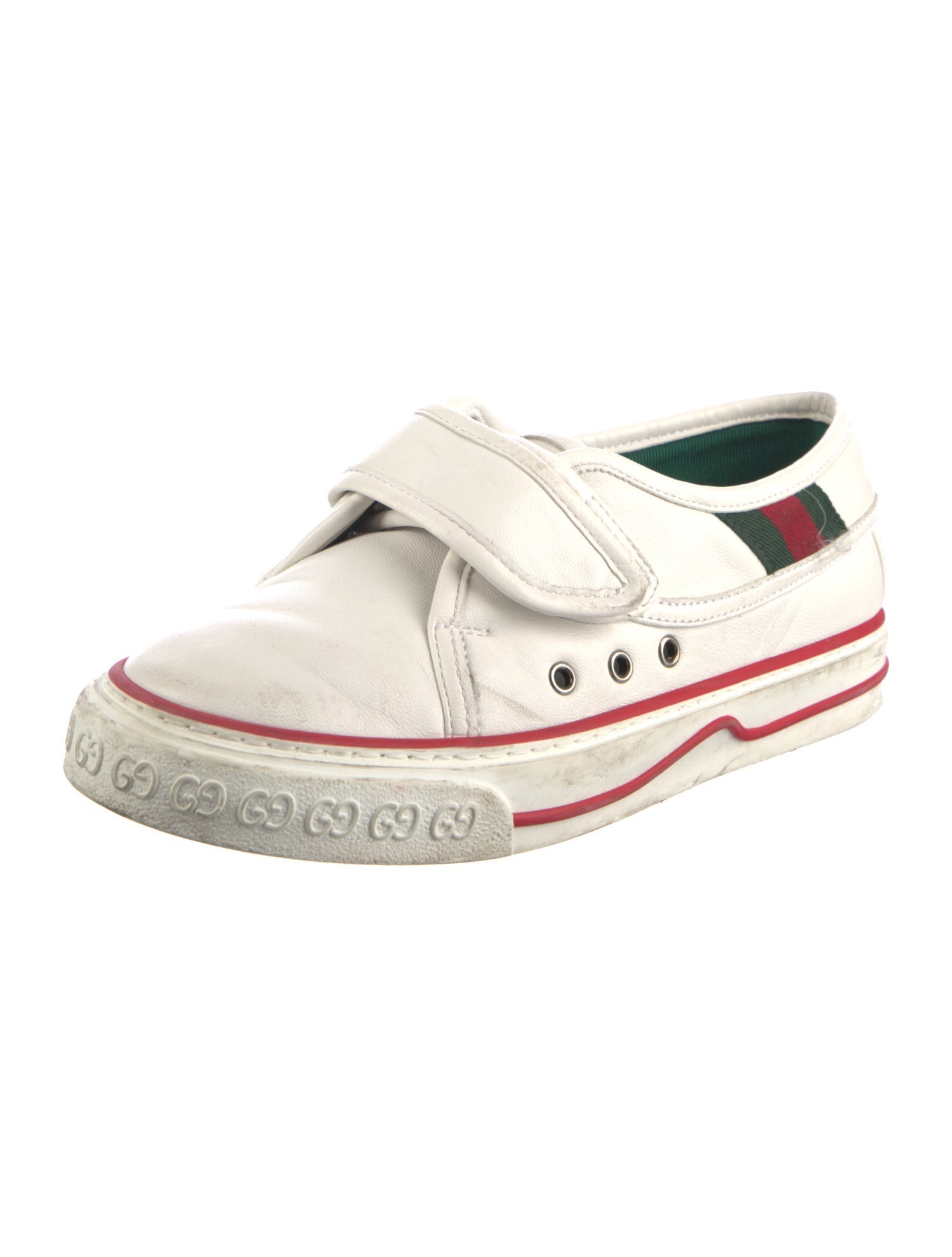 Gucci Web Accent Leather Sneakers