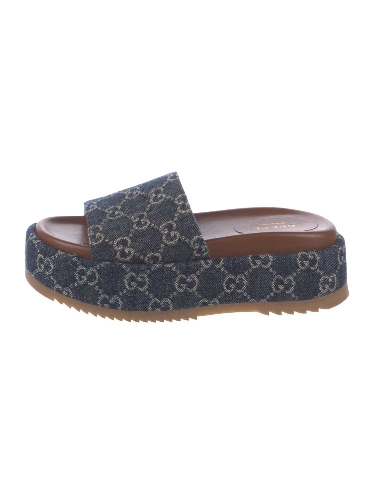 Gucci GG Denim Denim Slides