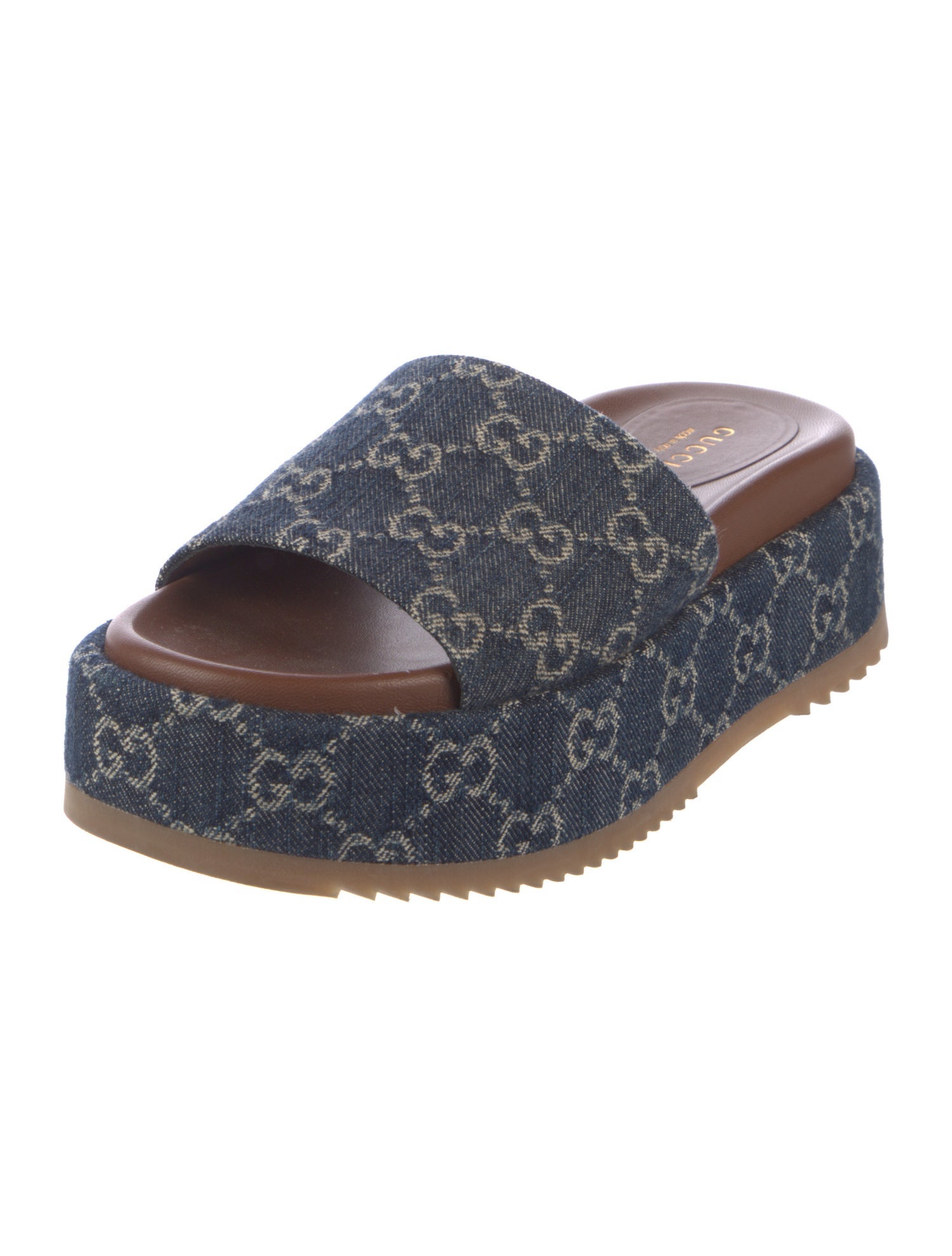 Gucci GG Denim Denim Slides
