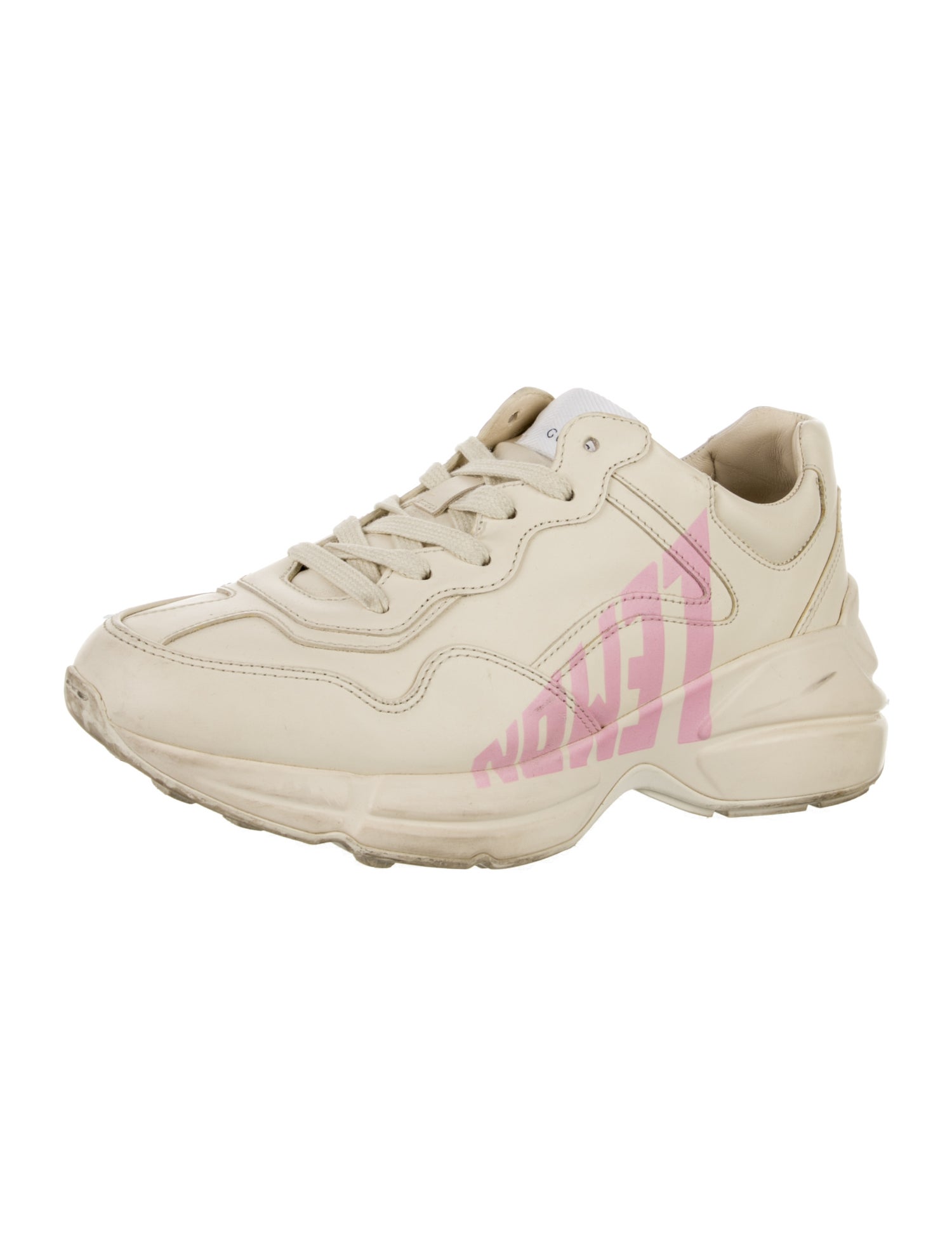 Gucci Web Accent Leather Chunky Sneakers