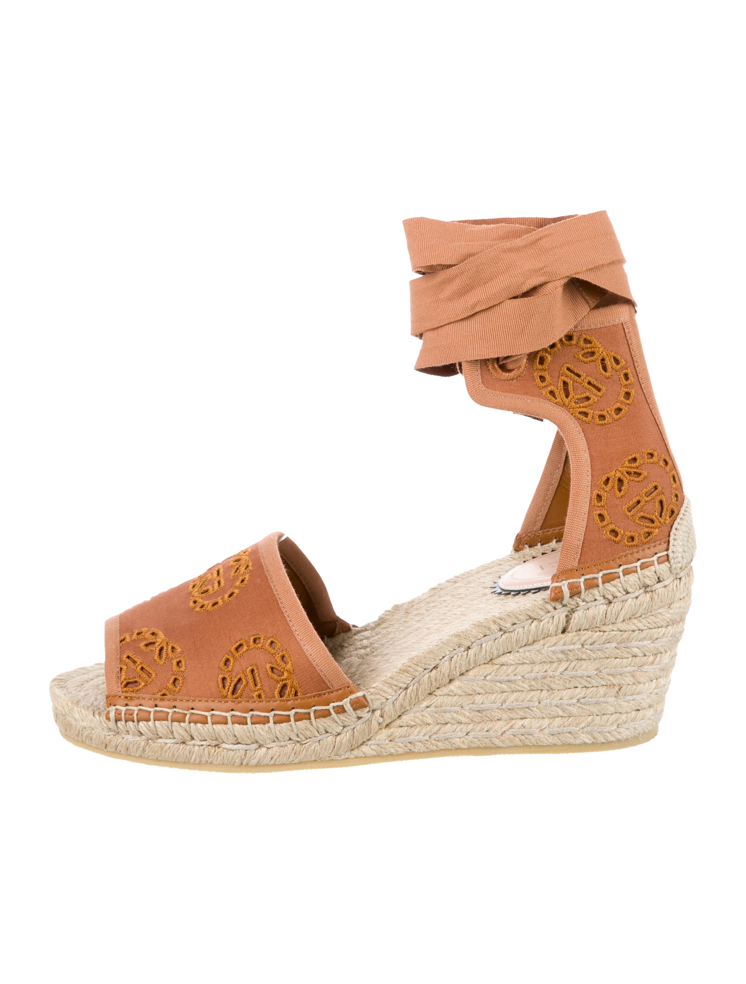 Gucci Interlocking G Logo Embroidered Accent Espadrilles