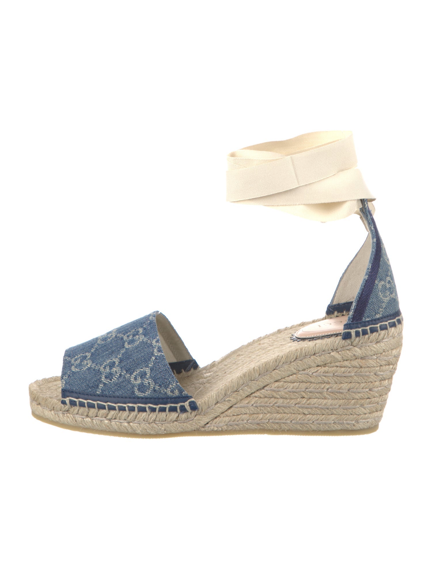 Gucci Denim Printed Espadrilles w/ Tags