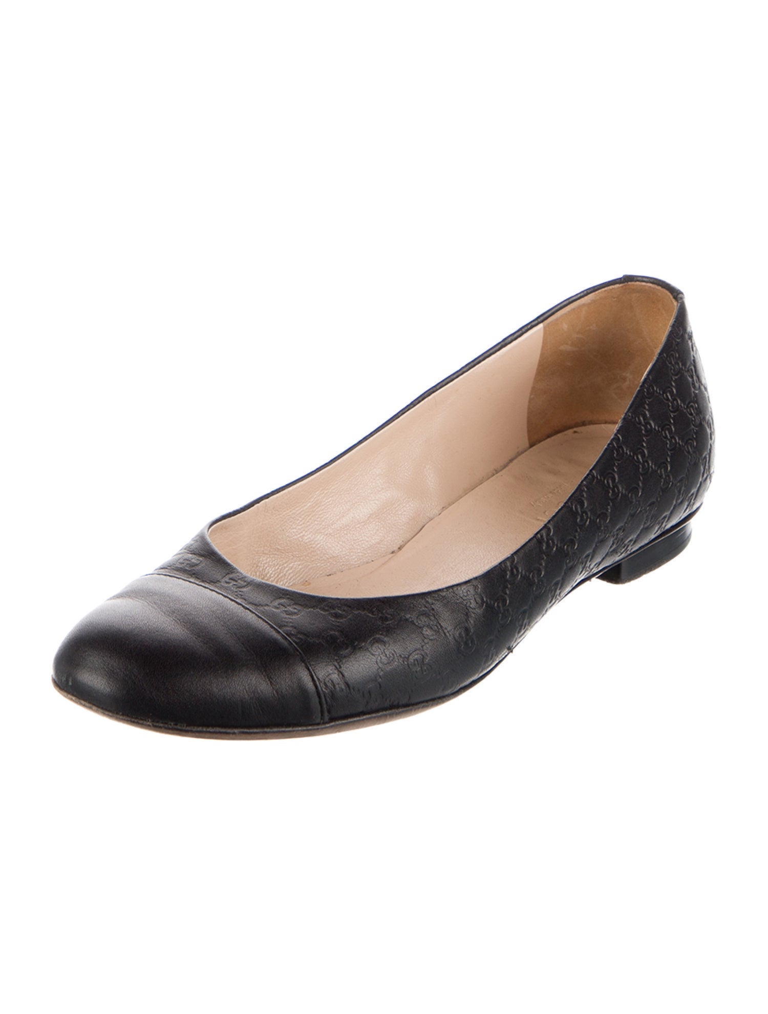 Gucci GG Signature Leather Ballet Flats
