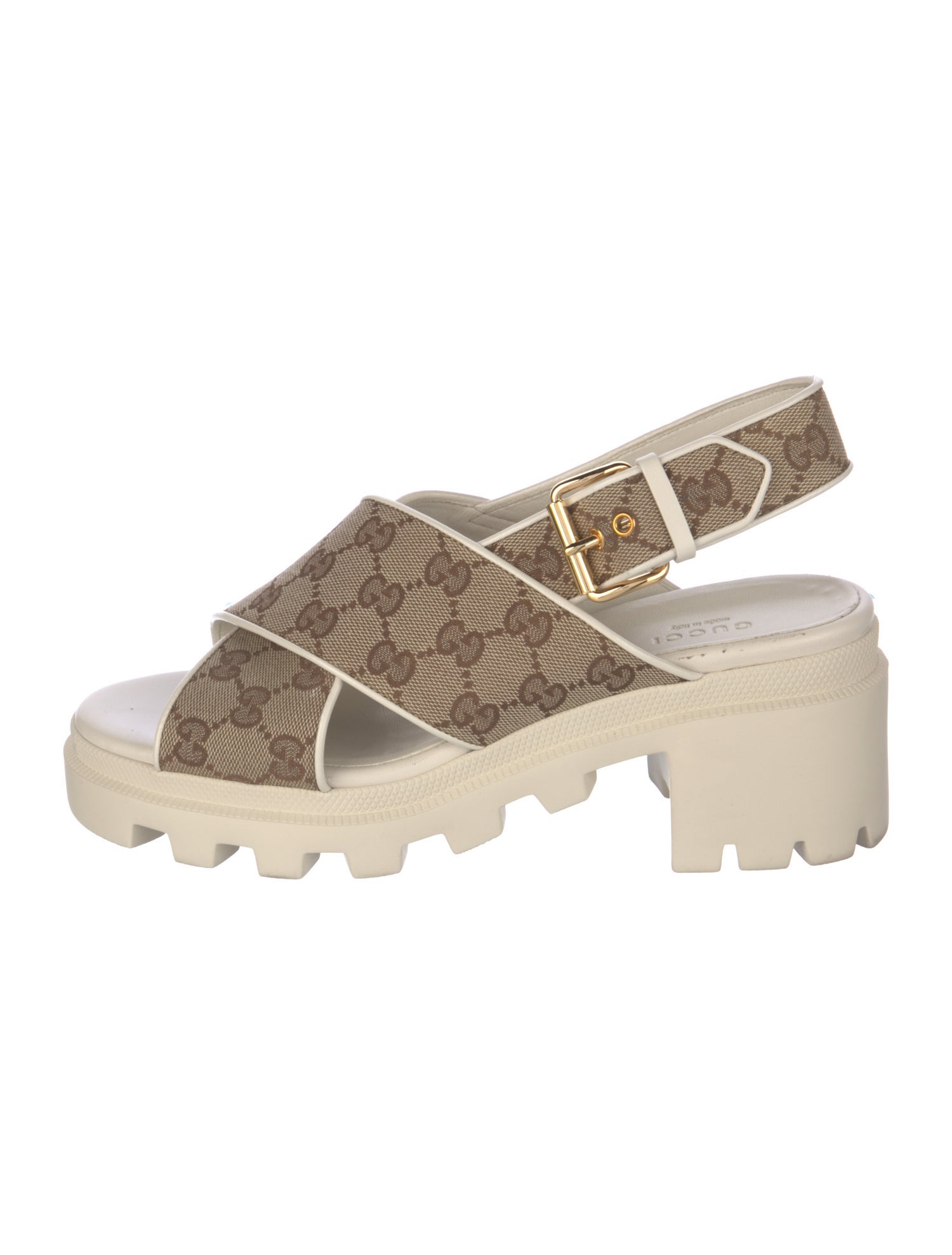 Gucci GG Canvas Canvas Slingback Sandals