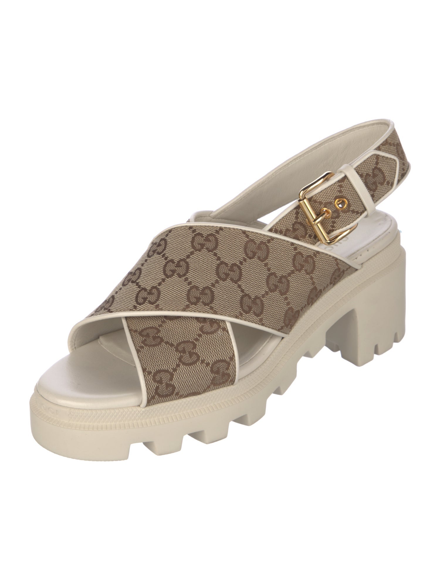 Gucci GG Canvas Canvas Slingback Sandals
