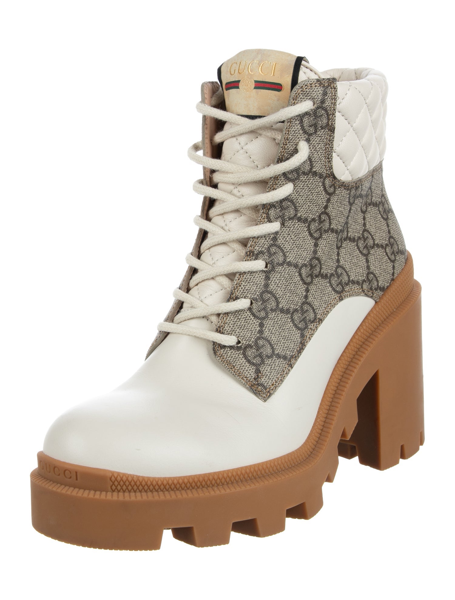 Gucci GG Supreme Lace-Up Boots