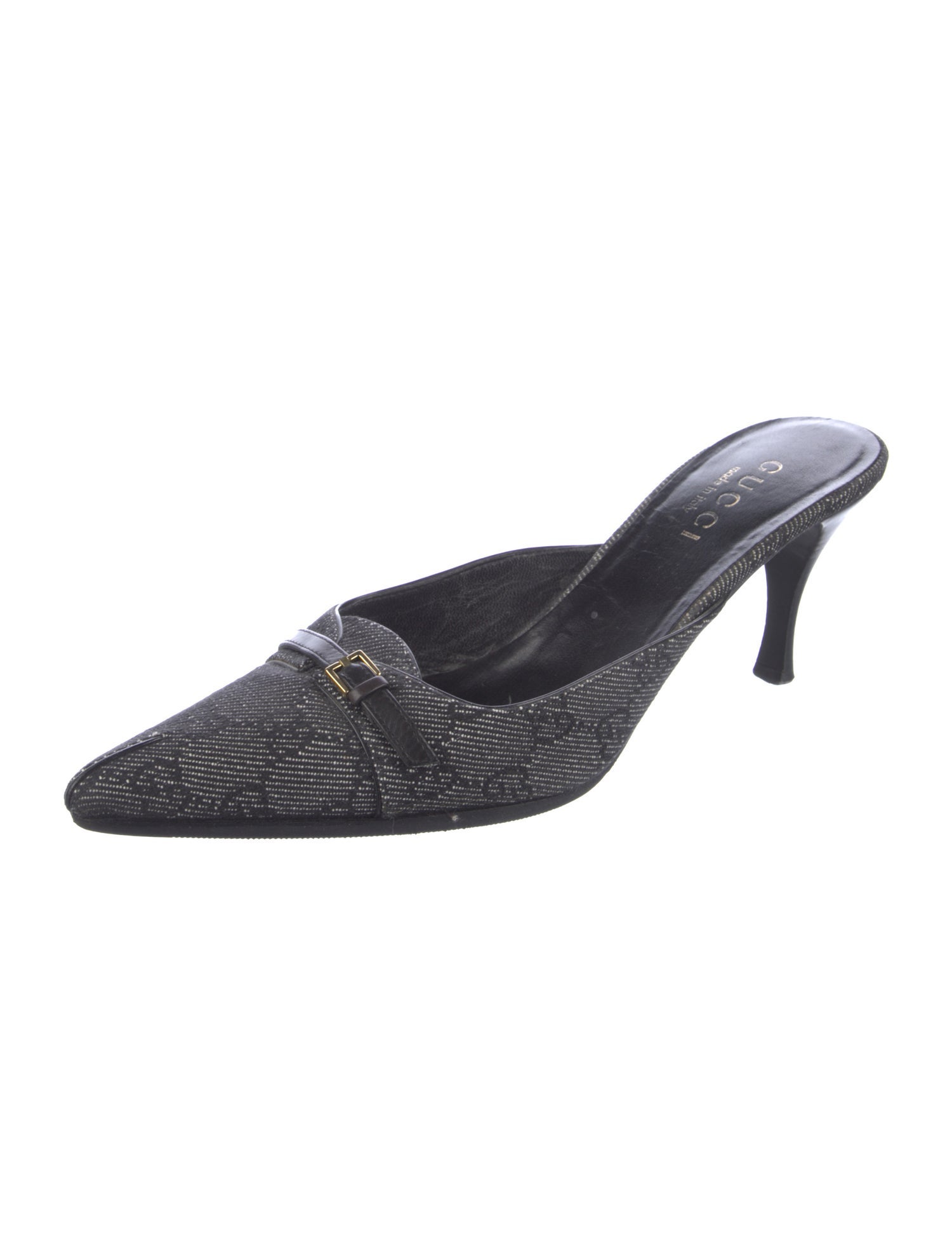 Gucci GG Canvas Denim Mules