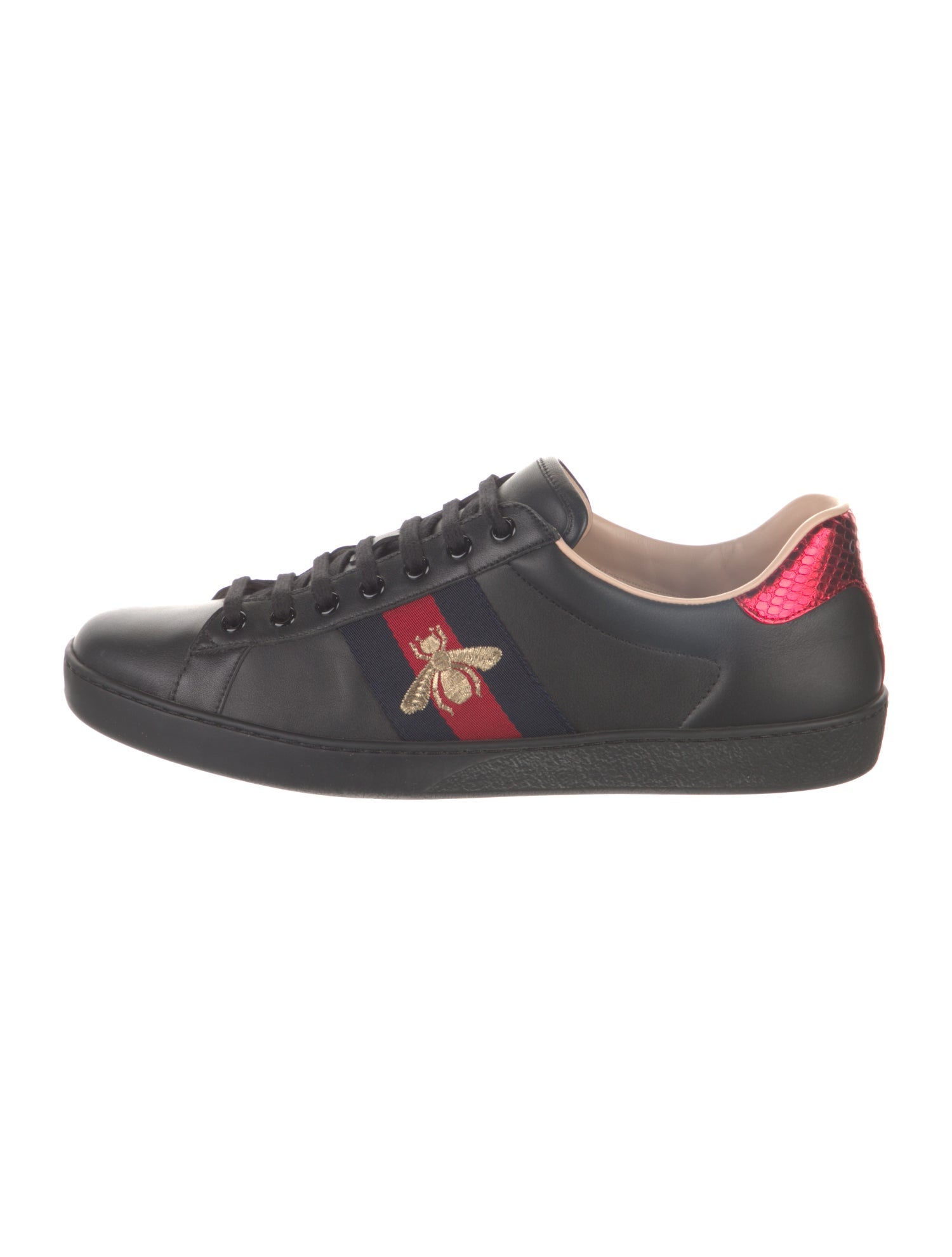 Gucci Sylvie Web Accent Leather Sneakers