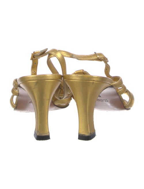 Gucci Interlocking G Logo Leather Slingback Sandals