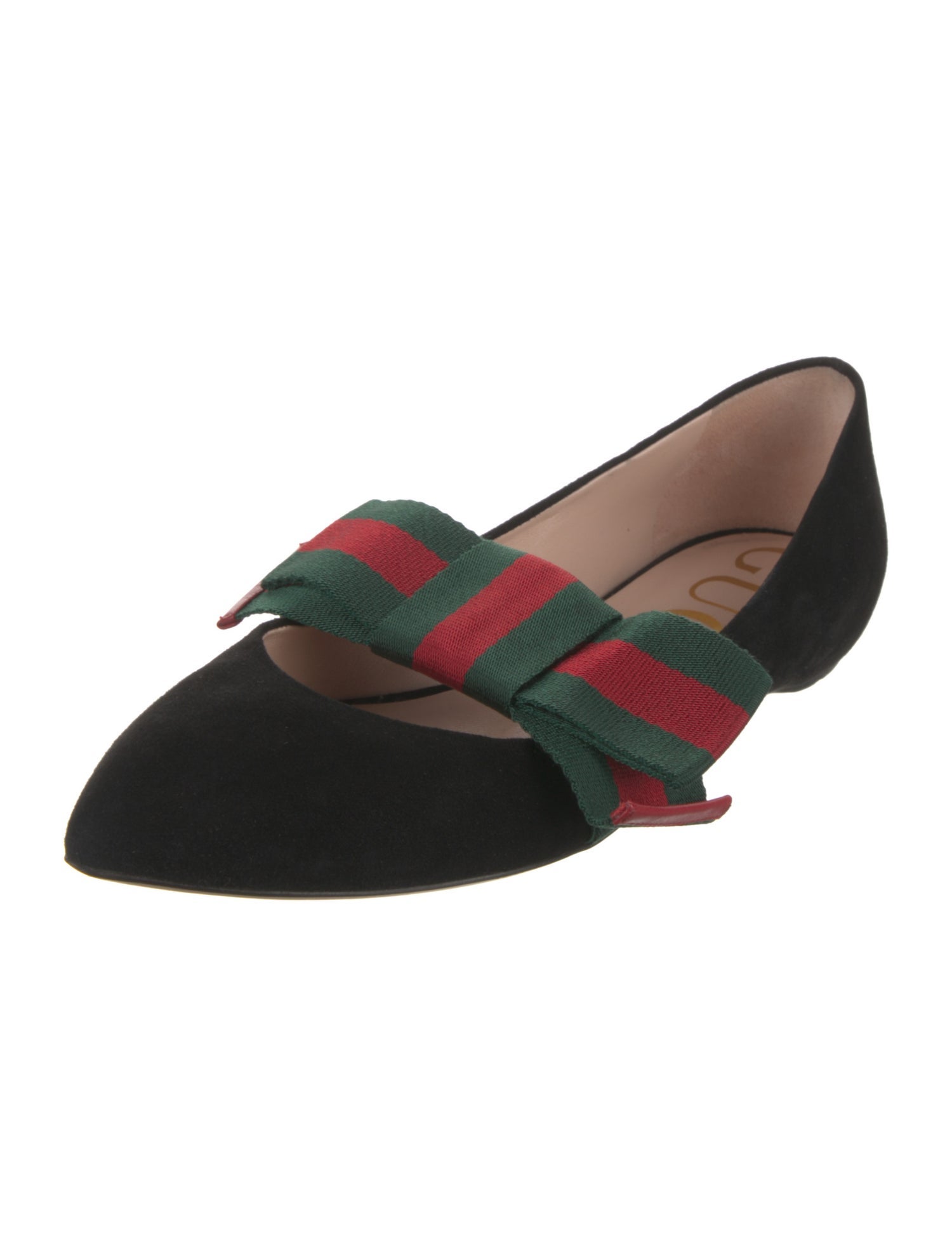 Gucci Web Accent Suede Loafers