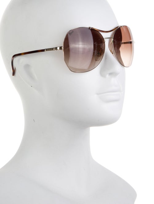 Gucci Interlocking G Logo Aviator Sunglasses