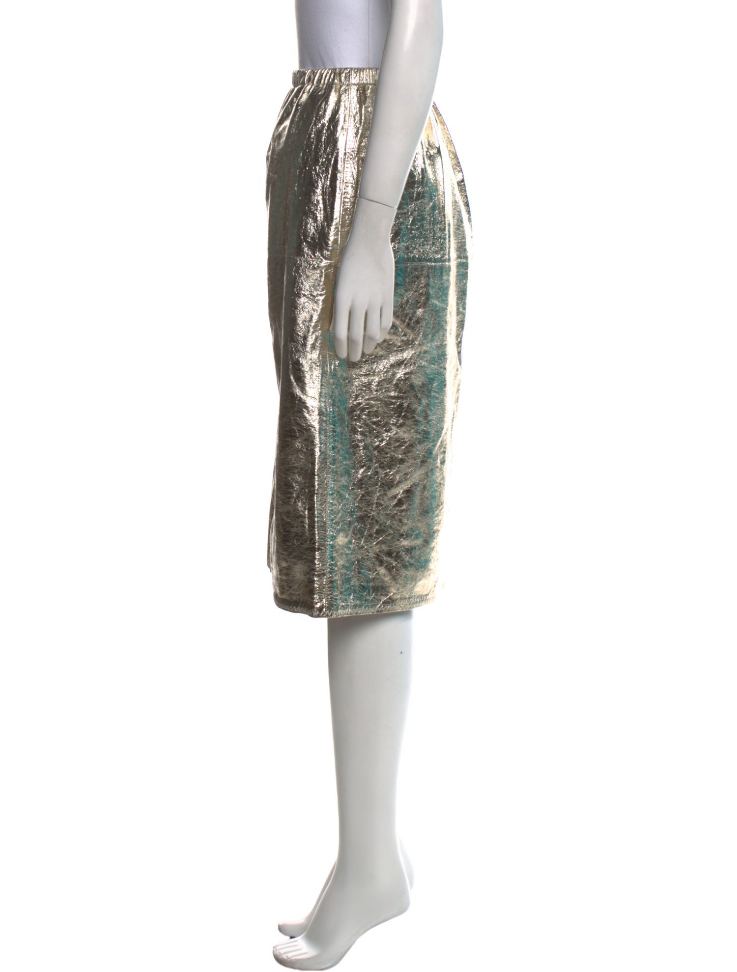 Gucci Lambskin Knee-Length Skirt w/ Tags