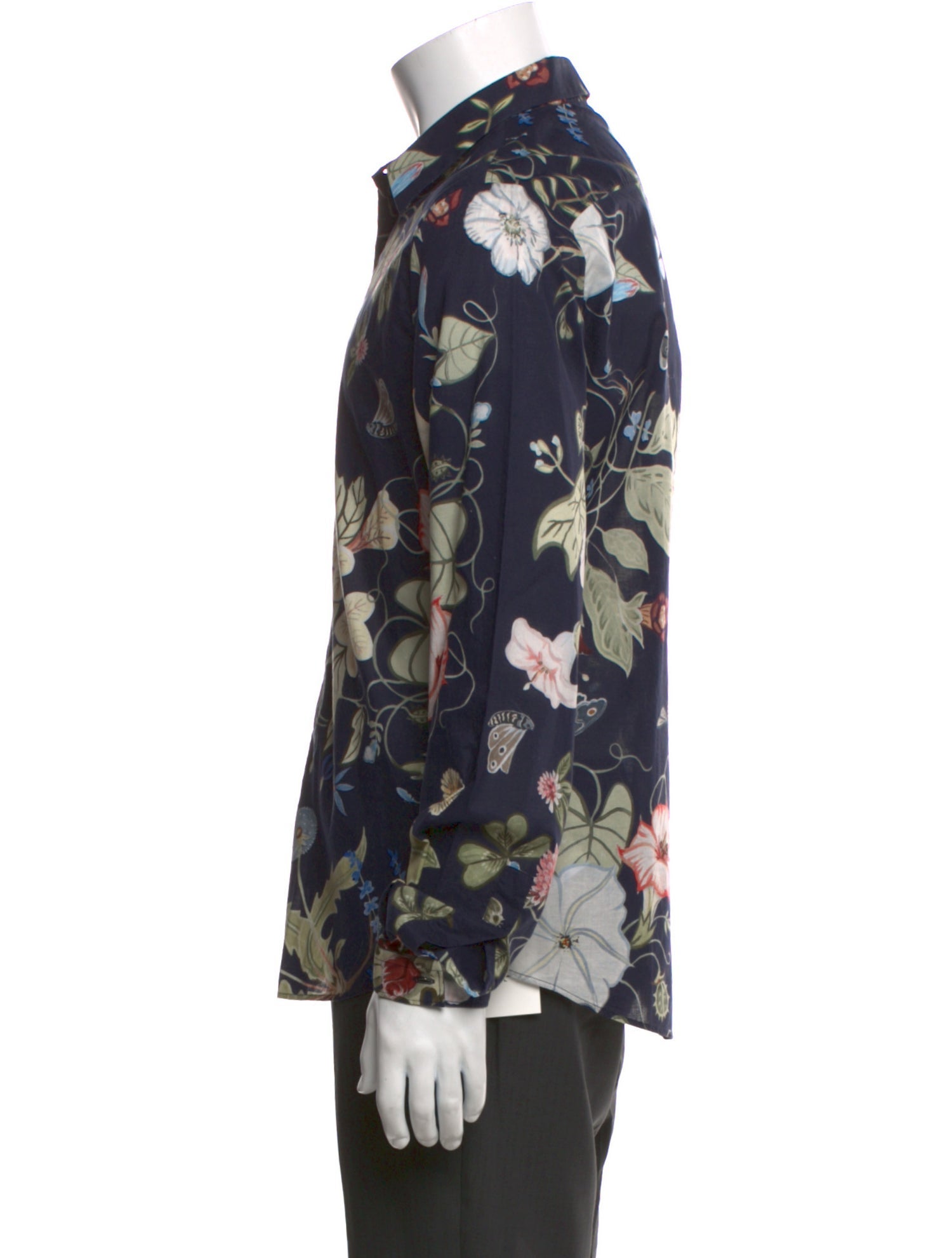 Gucci Floral Print Long Sleeve Shirt