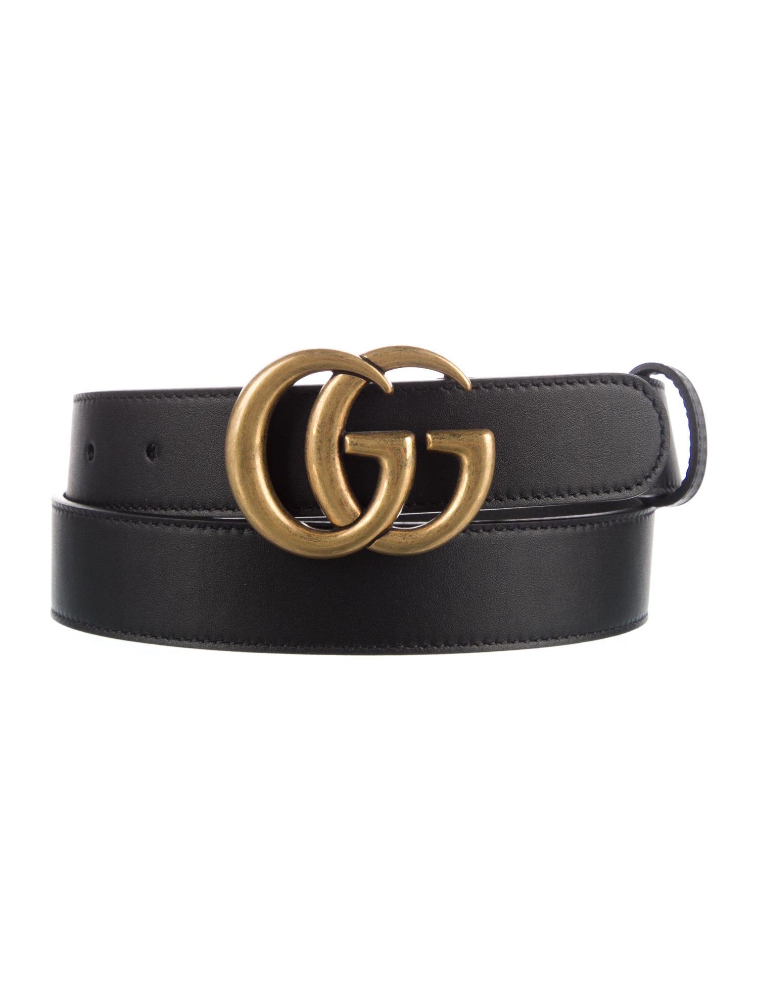 Gucci Double G Logo Skinny Belt