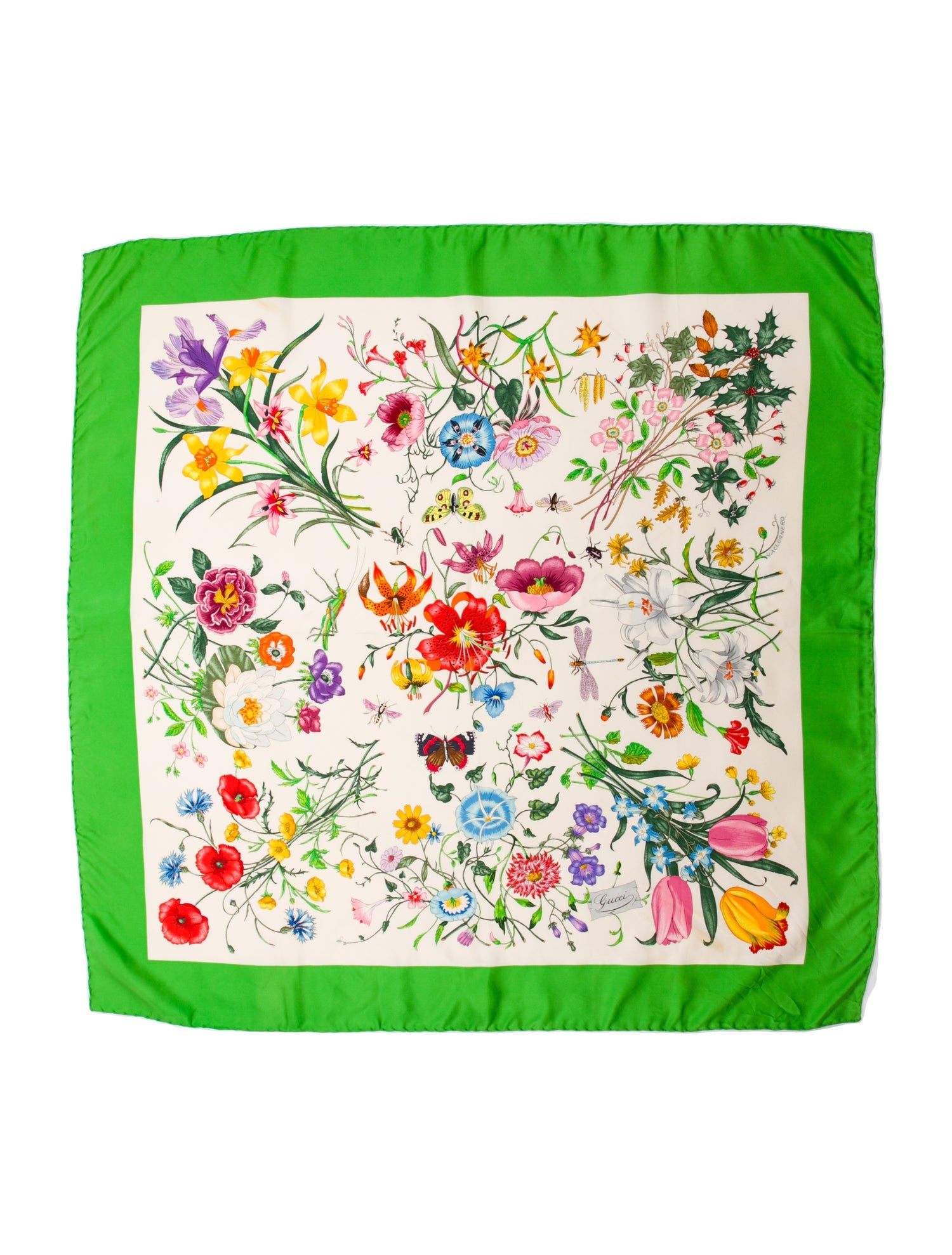 Gucci Blooms Print Scarf