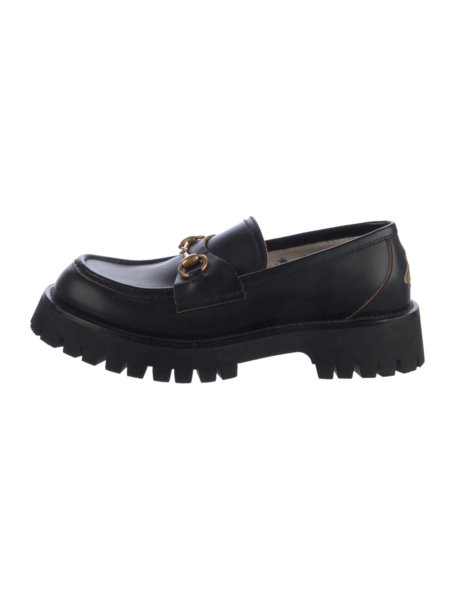 Gucci Horsebit Accent Leather Loafers