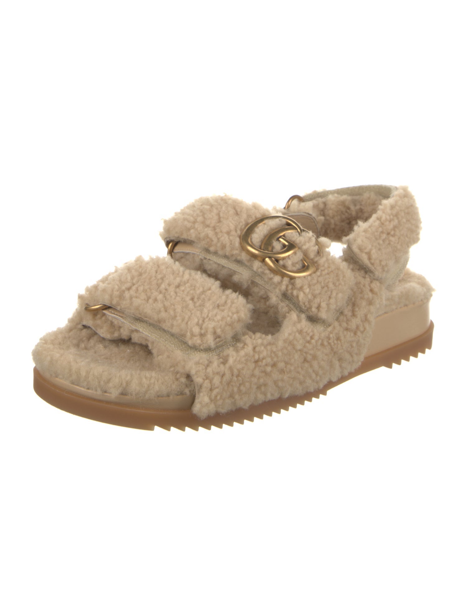 Gucci Faux Fur Slides