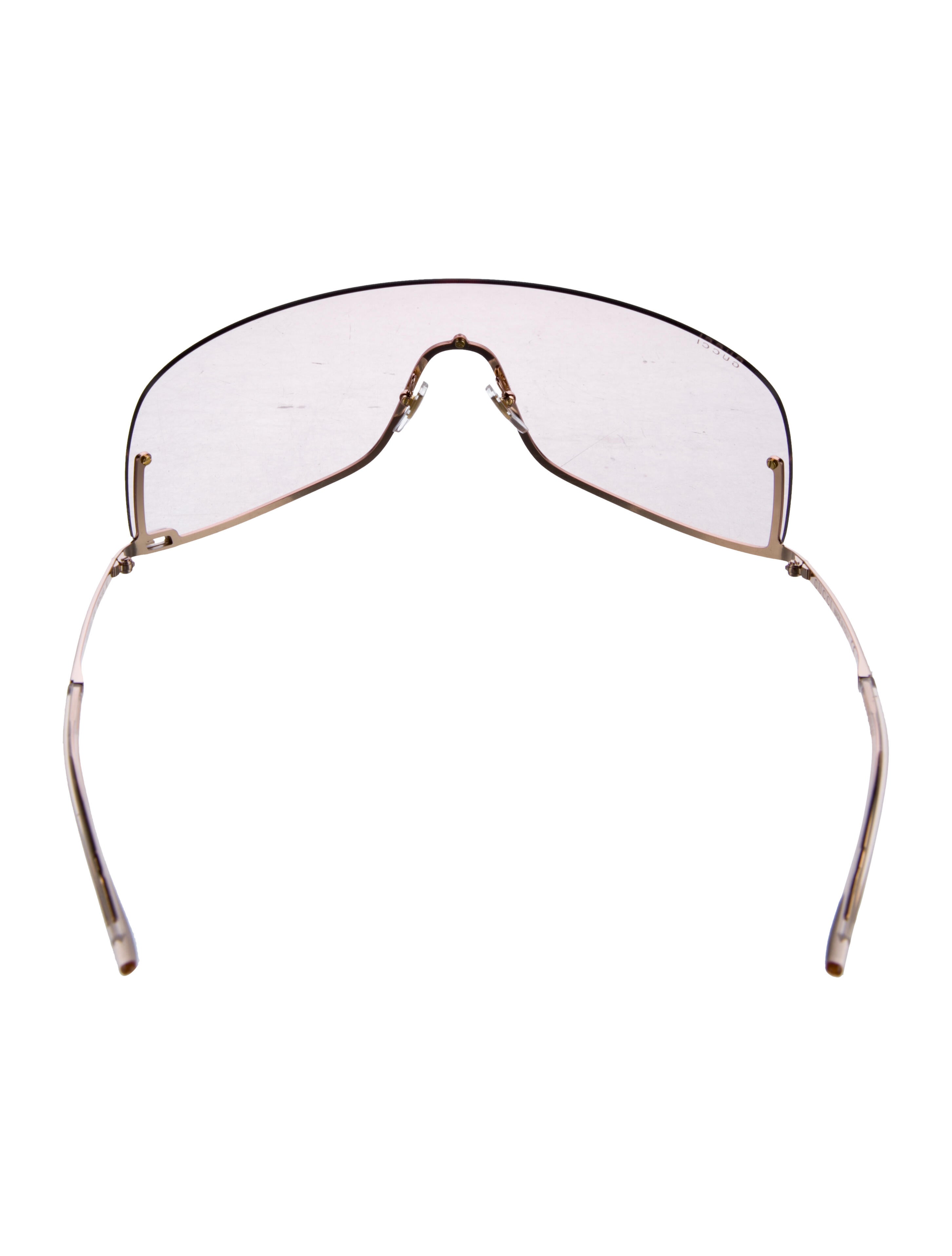 Gucci Interlocking G Logo Shield Sunglasses
