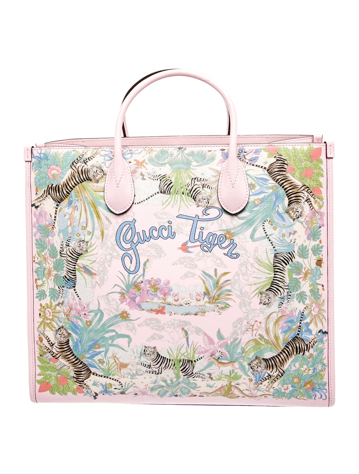 Gucci Leather Tiger Tote