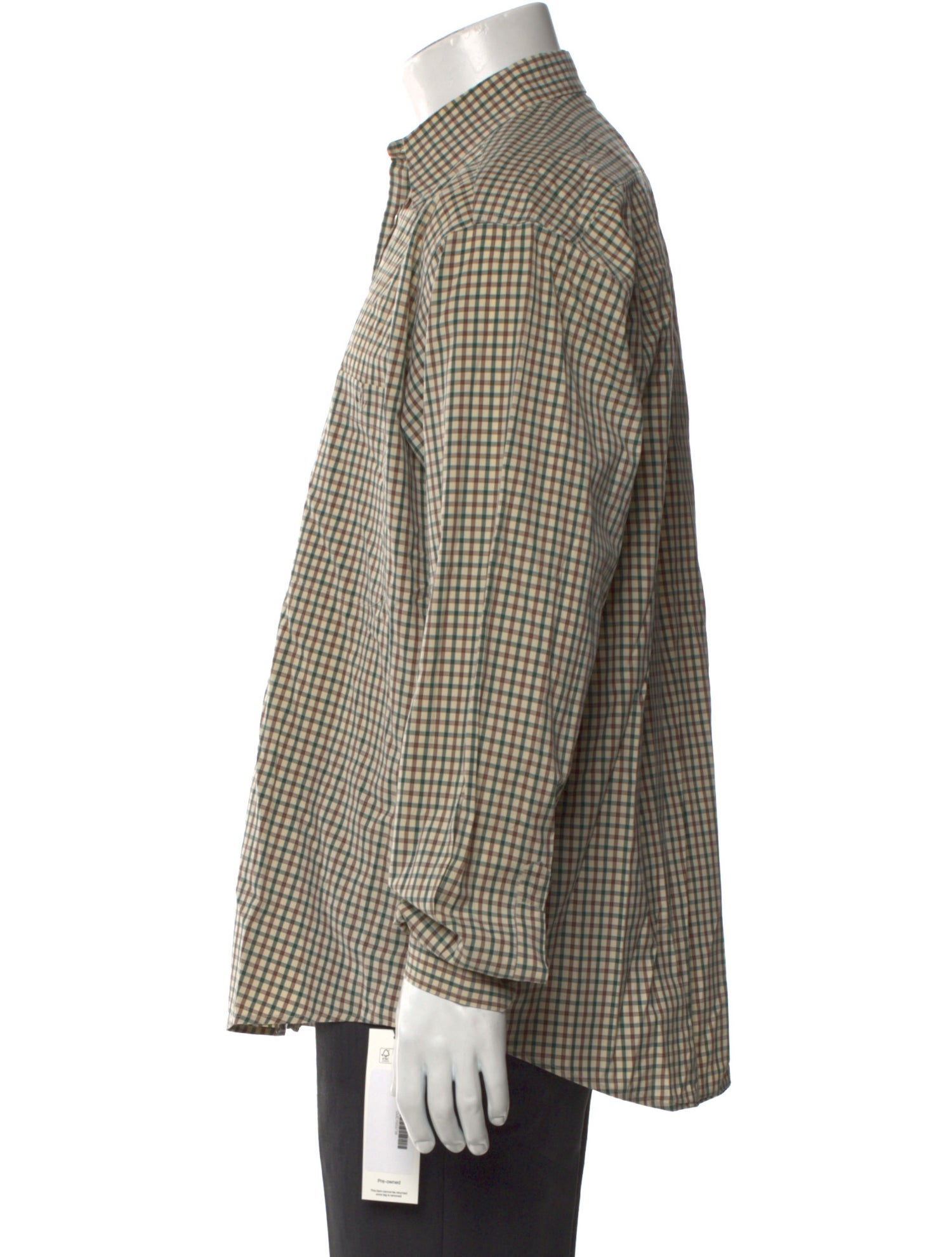 Gucci 1990's Plaid Print Shirt