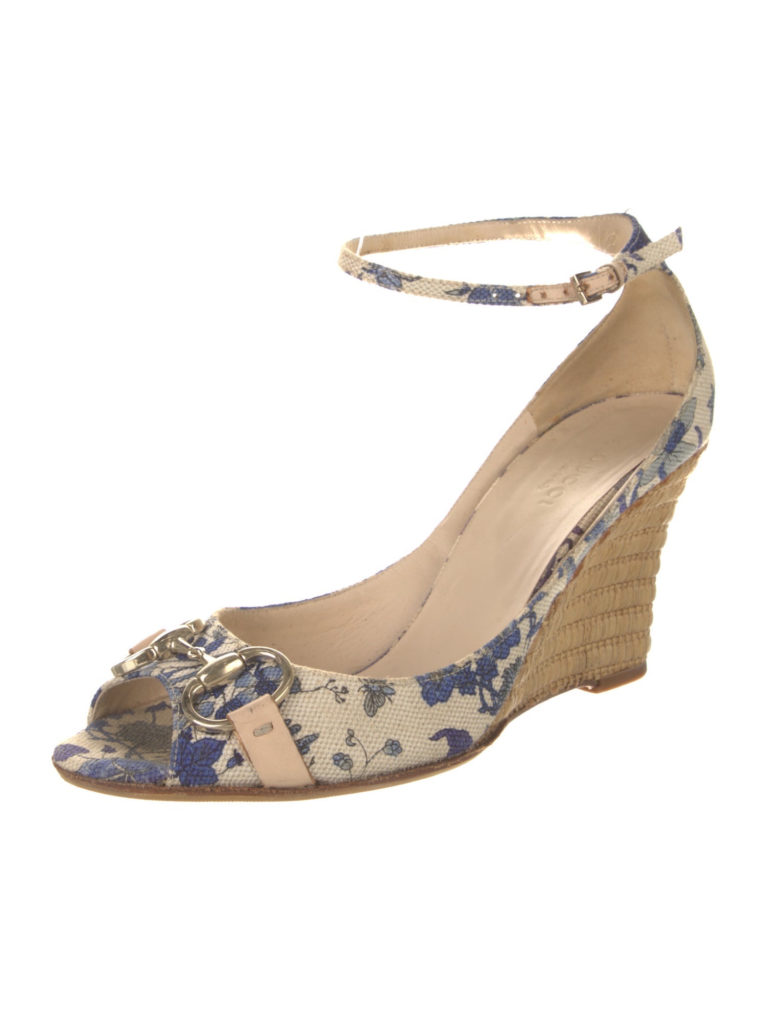 Gucci Canvas Floral Print Pumps
