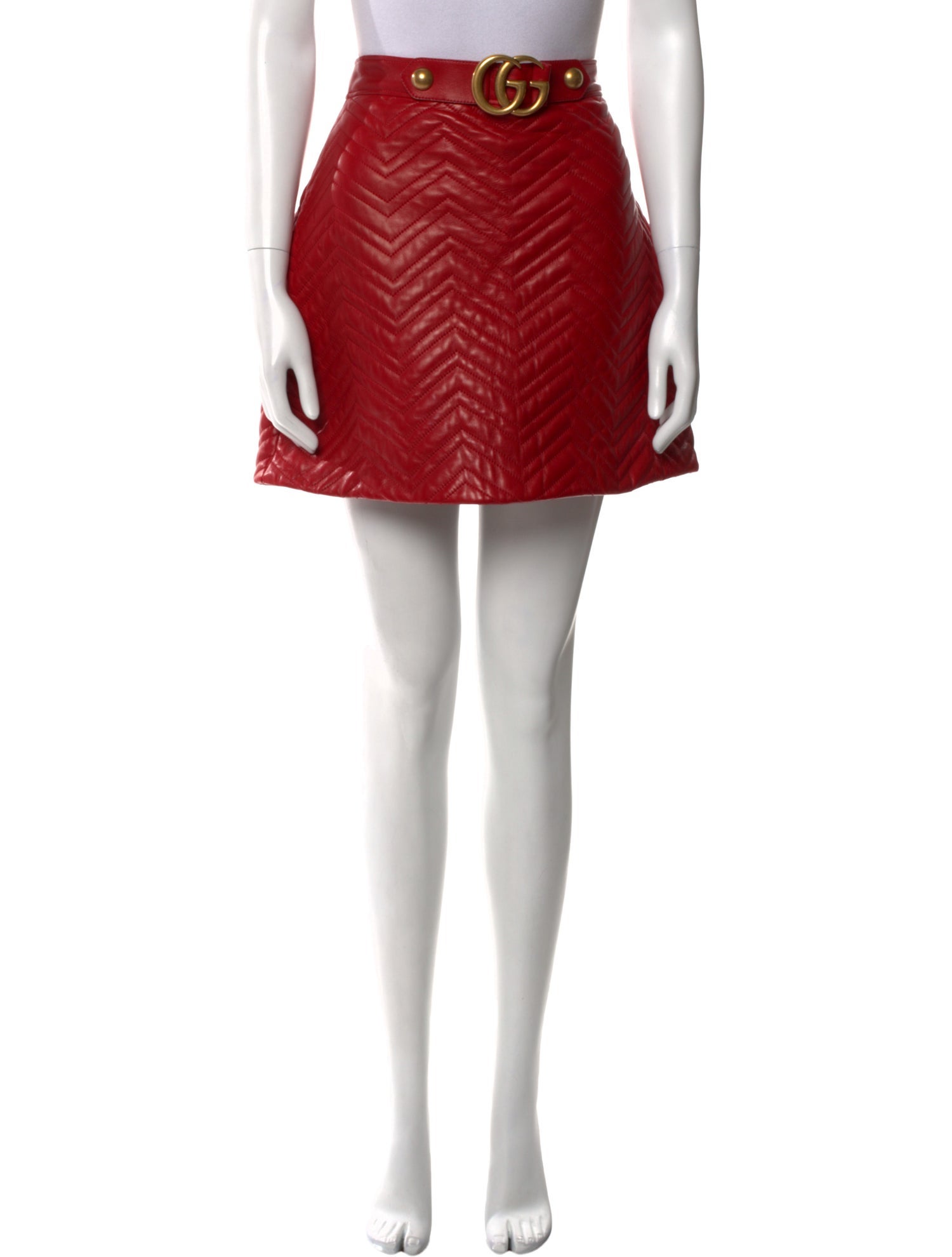 Gucci Leather Mini Skirt