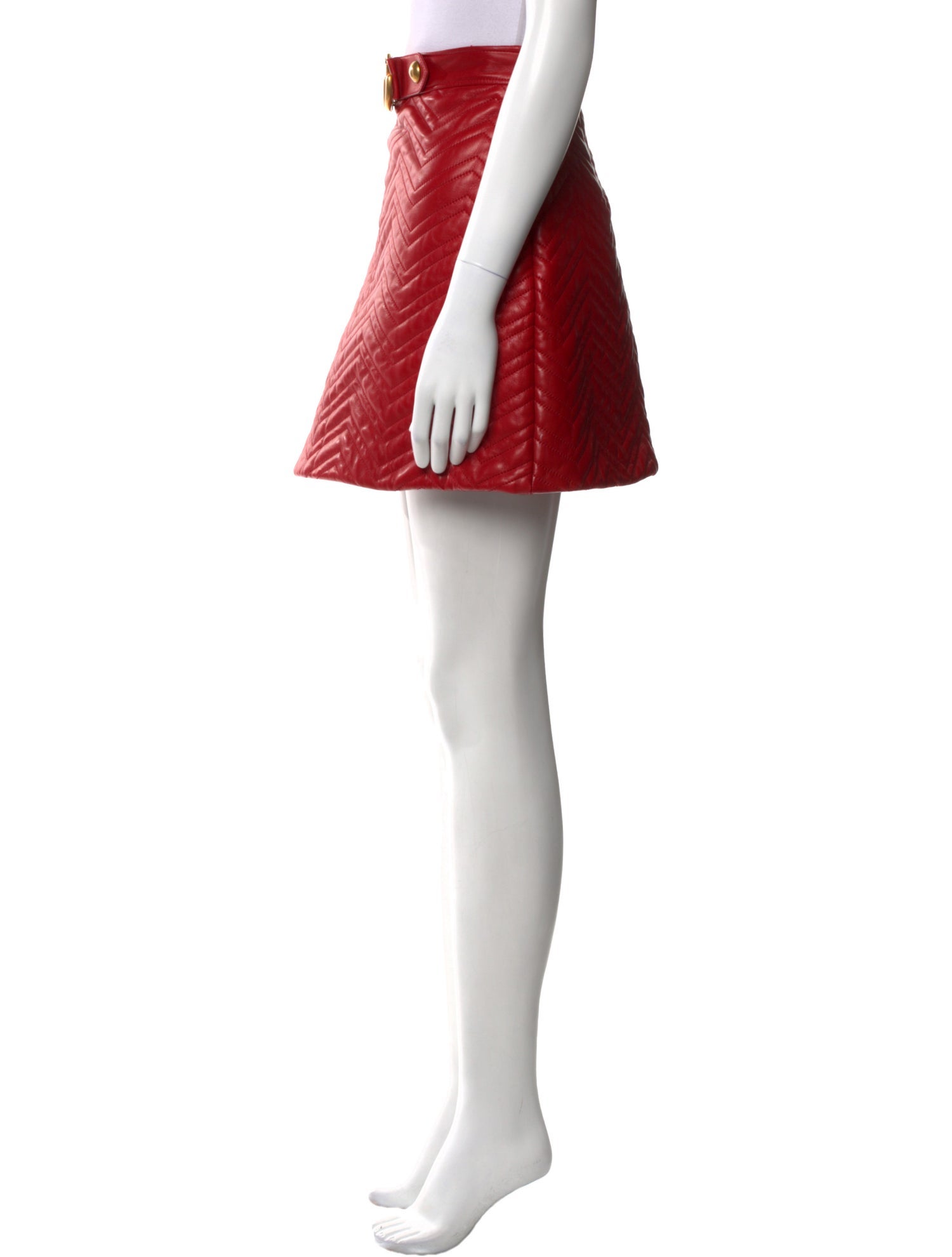 Gucci Leather Mini Skirt