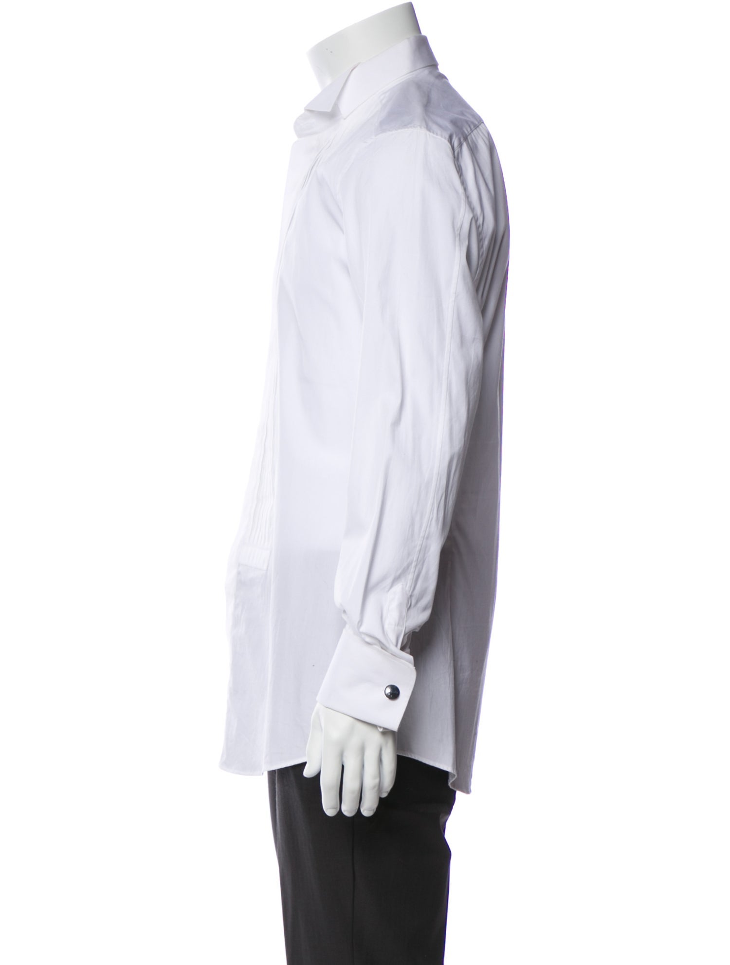 Gucci Striped Long Sleeve Tuxedo Shirt