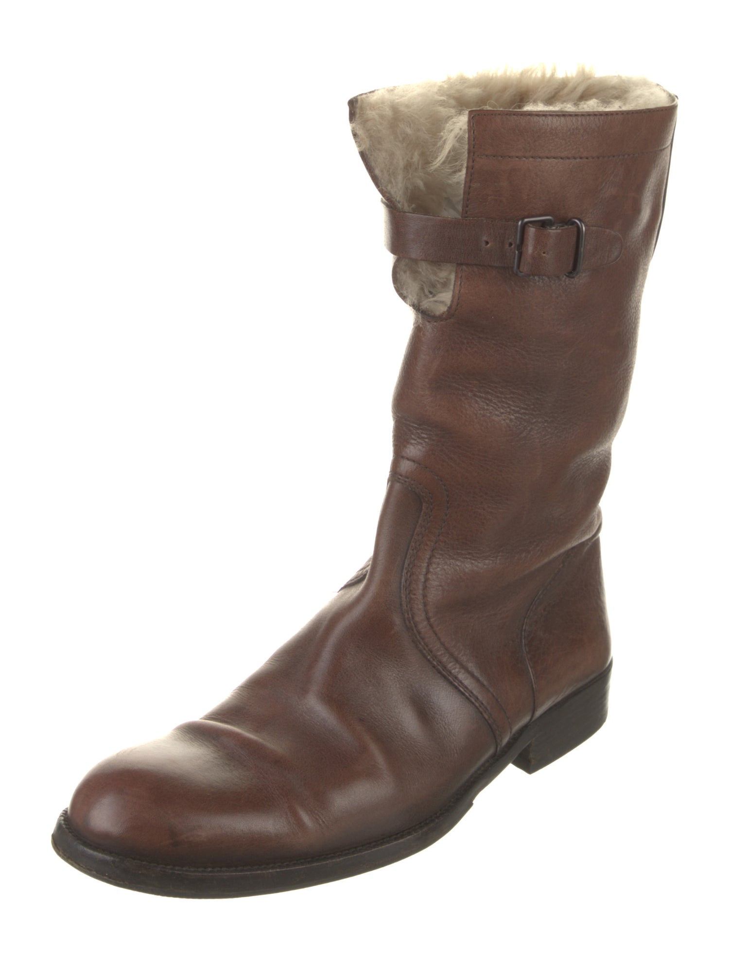 Gucci Leather Moto Boots