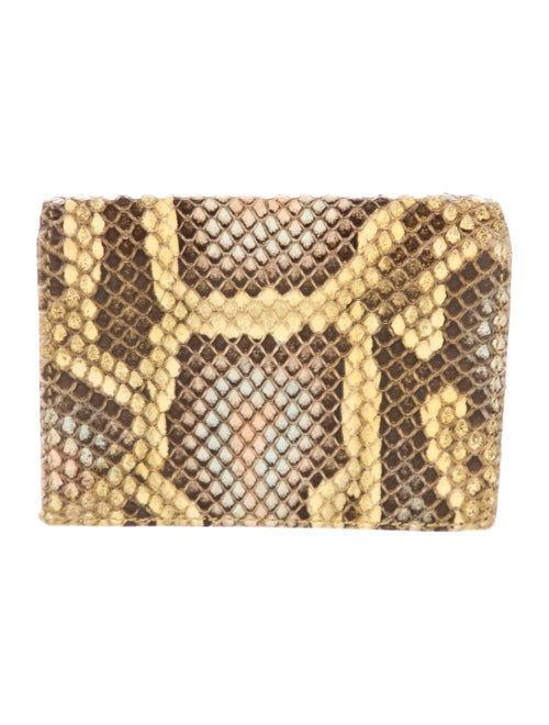 Gucci Interlocking G Logo Python Compact Wallet