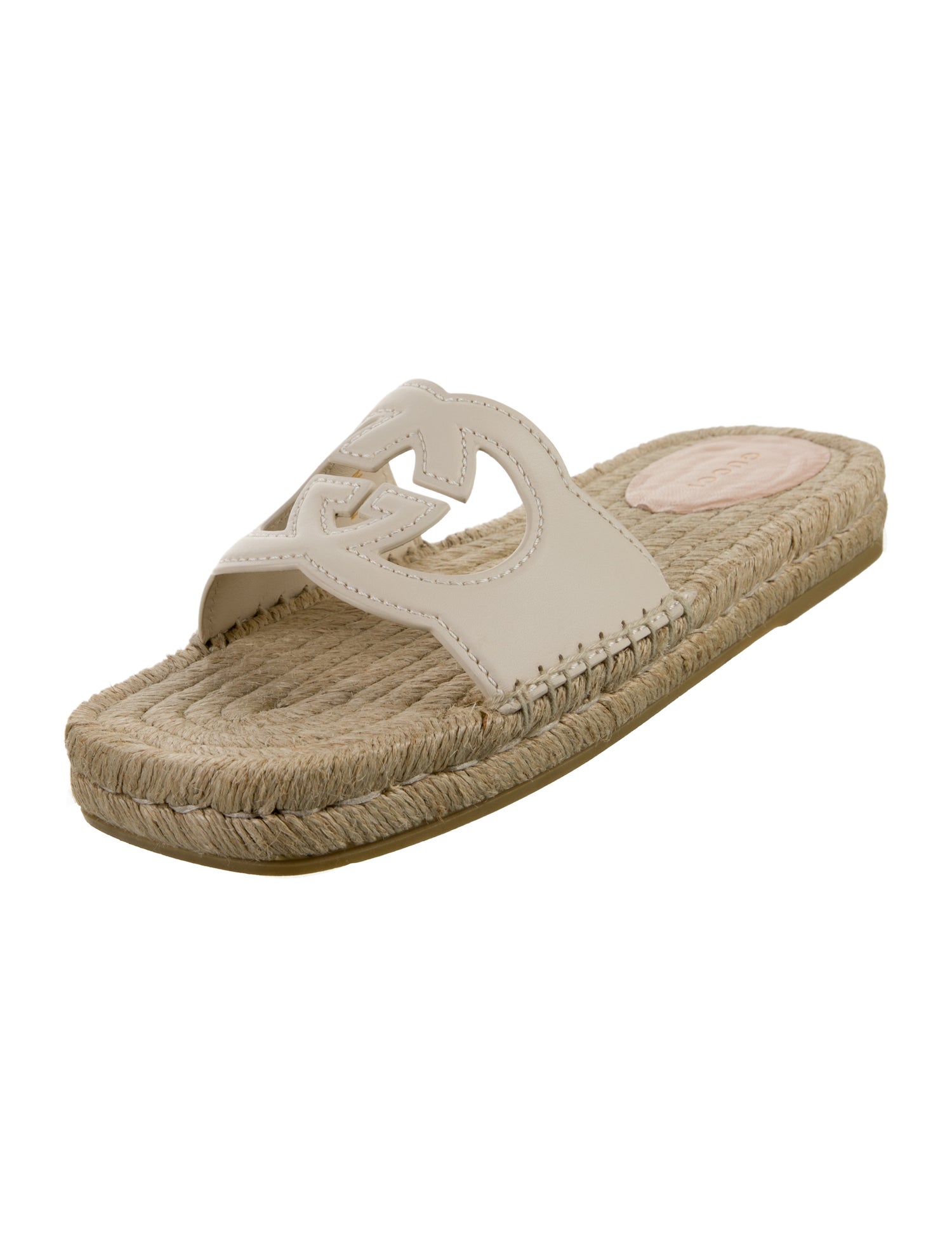 Gucci Interlocking G Logo Leather Espadrilles