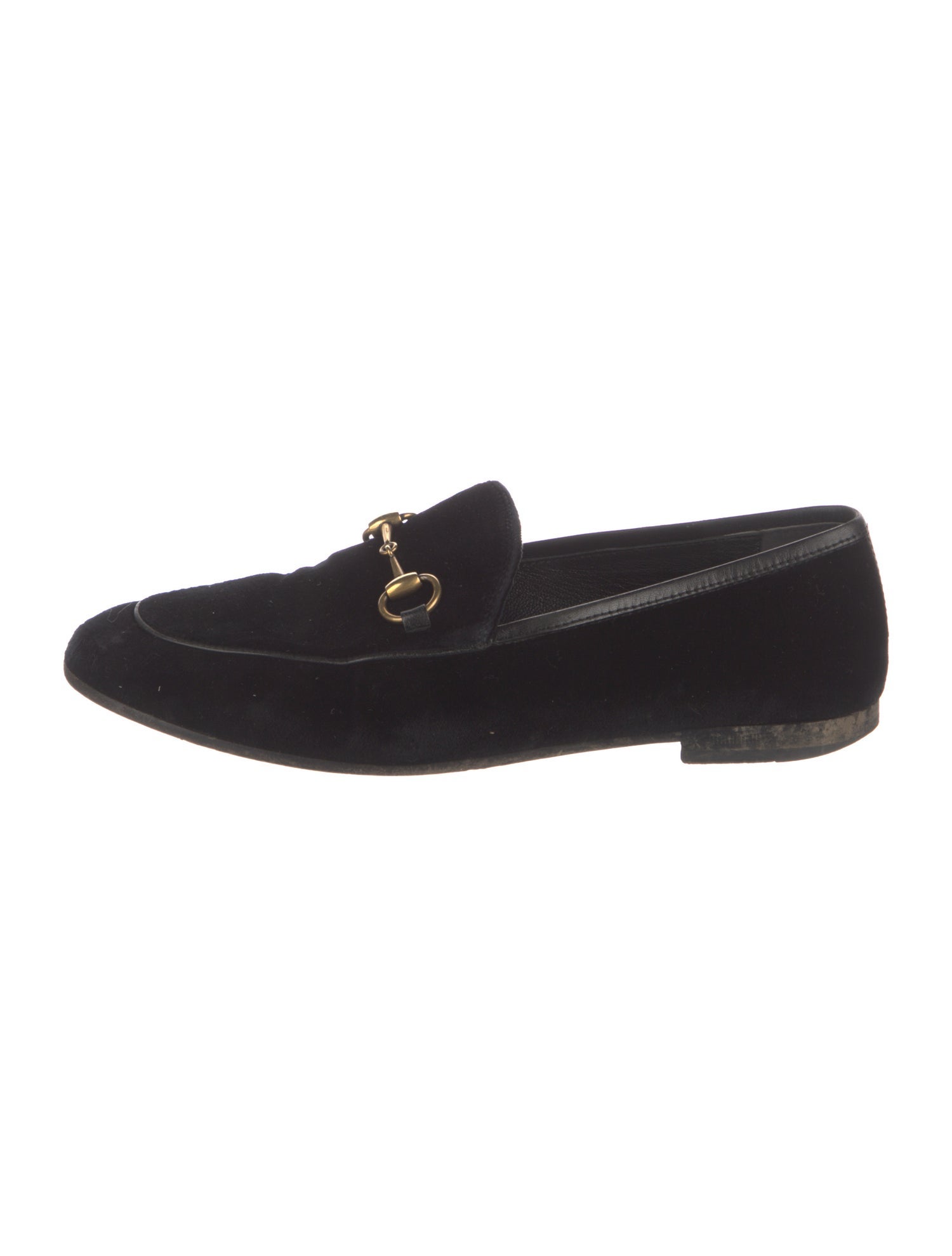 Gucci Horsebit Accent Velvet Loafers