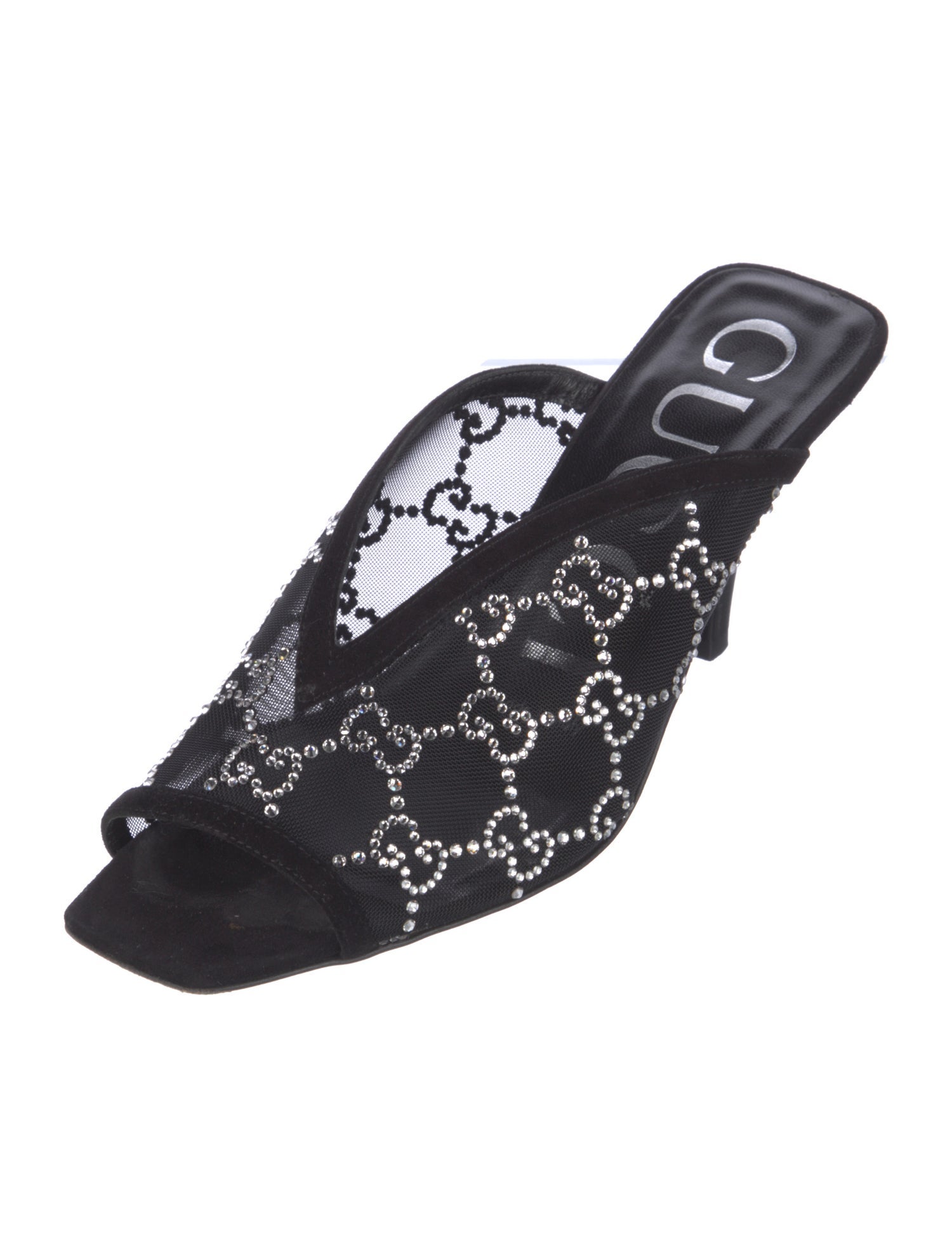 Gucci GG Logo Mesh Mules
